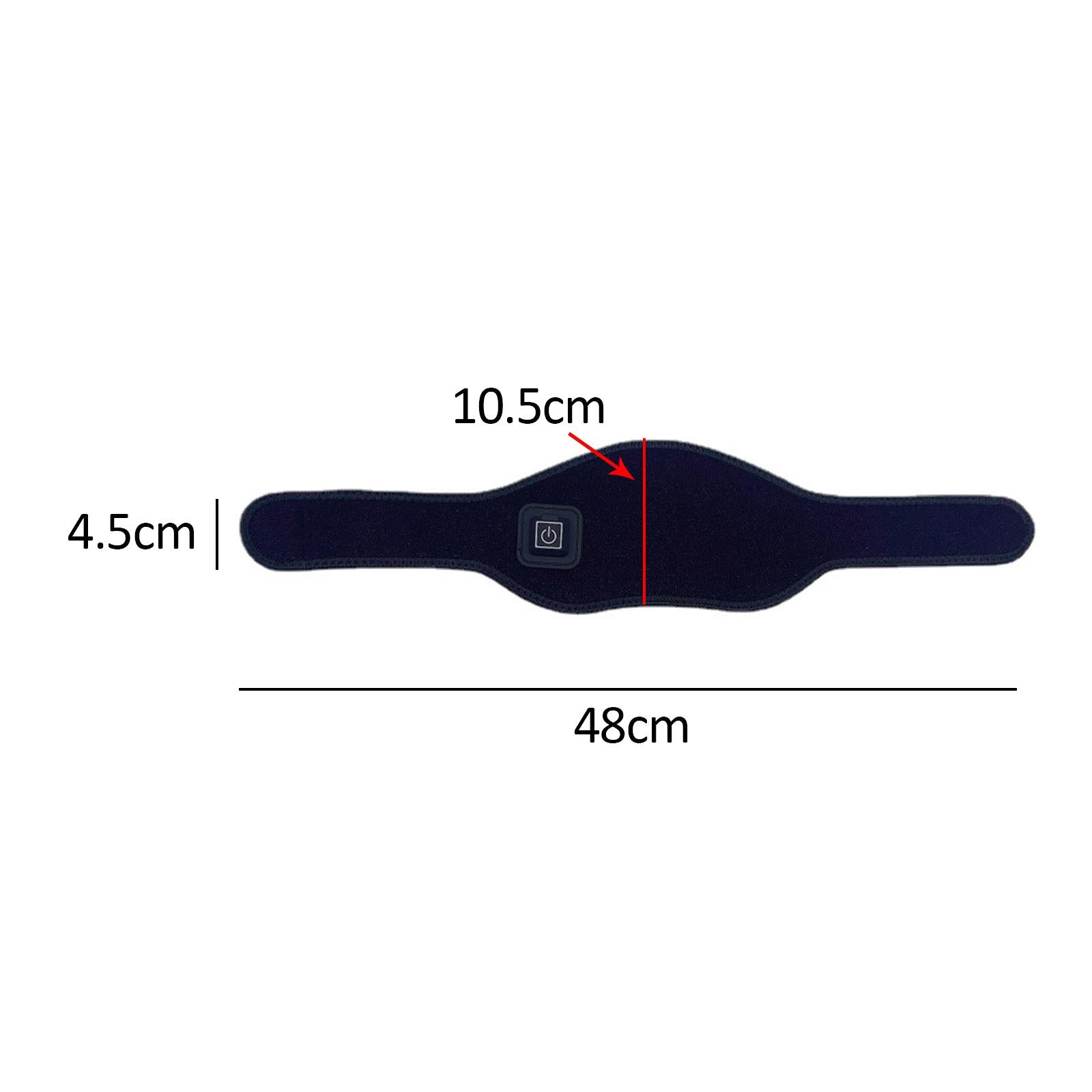 Adjustable Heating Neck Massager Belt USB Power Relieve Neck Pressure Black