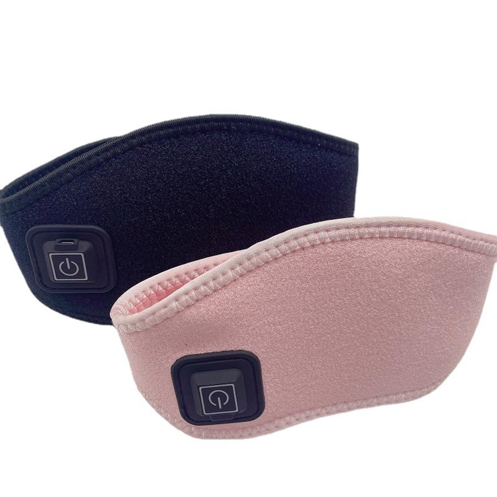 Adjustable Heating Neck Massager Belt USB Power Relieve Neck Pressure Black