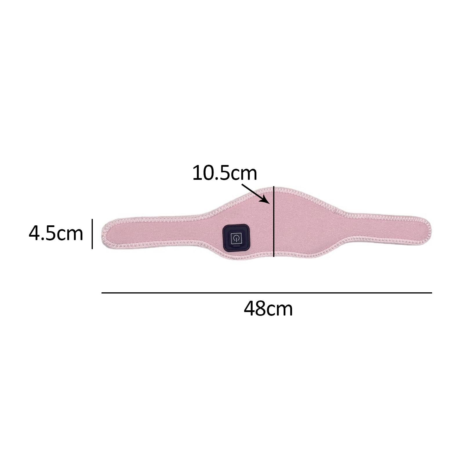 Adjustable Heating Neck Massager Belt USB Power Relieve Neck Pressure Pink