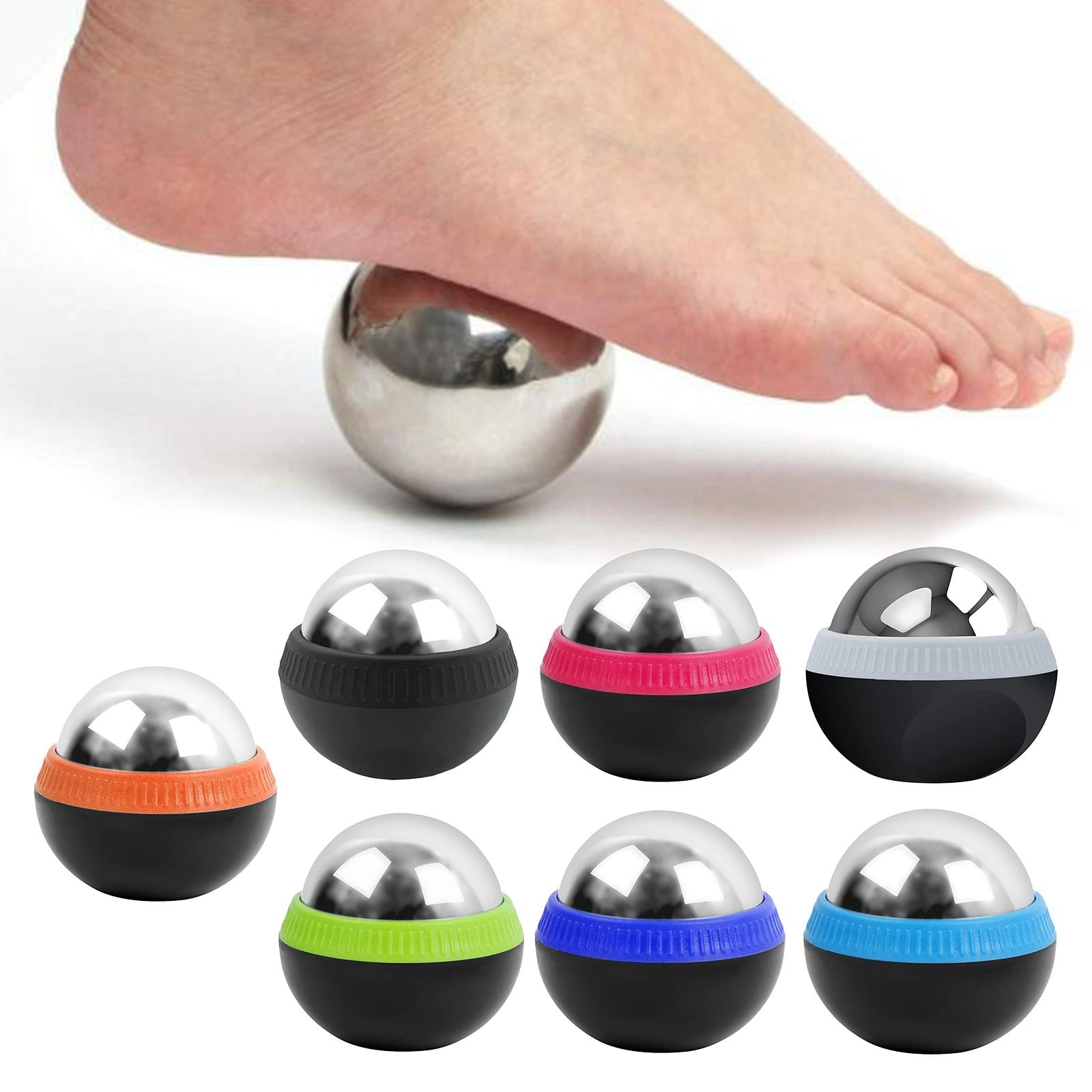 Cold Massage Roller Massage Ball for Foot Shoulders Neck Waist Arms Legs Orange
