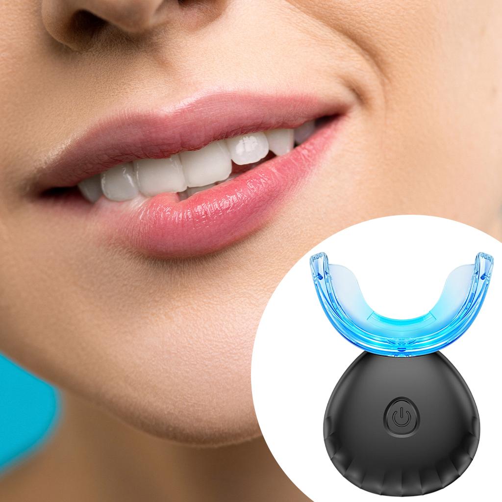 Home Use Wireless Teeth Whitening LED Light Effective Stain Removal Black