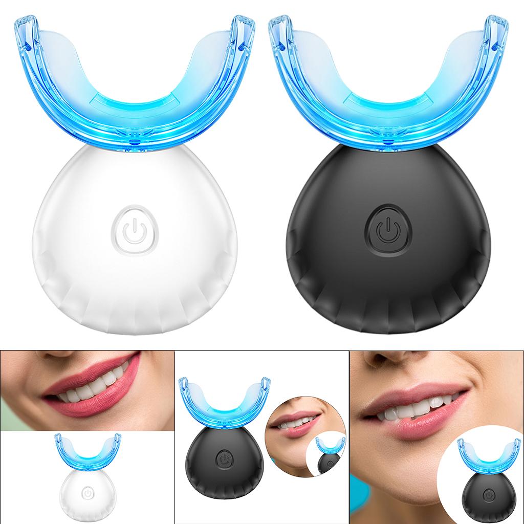 Home Use Wireless Teeth Whitening LED Light Effective Stain Removal Black