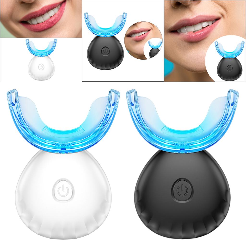 Home Use Wireless Teeth Whitening LED Light Effective Stain Removal Black