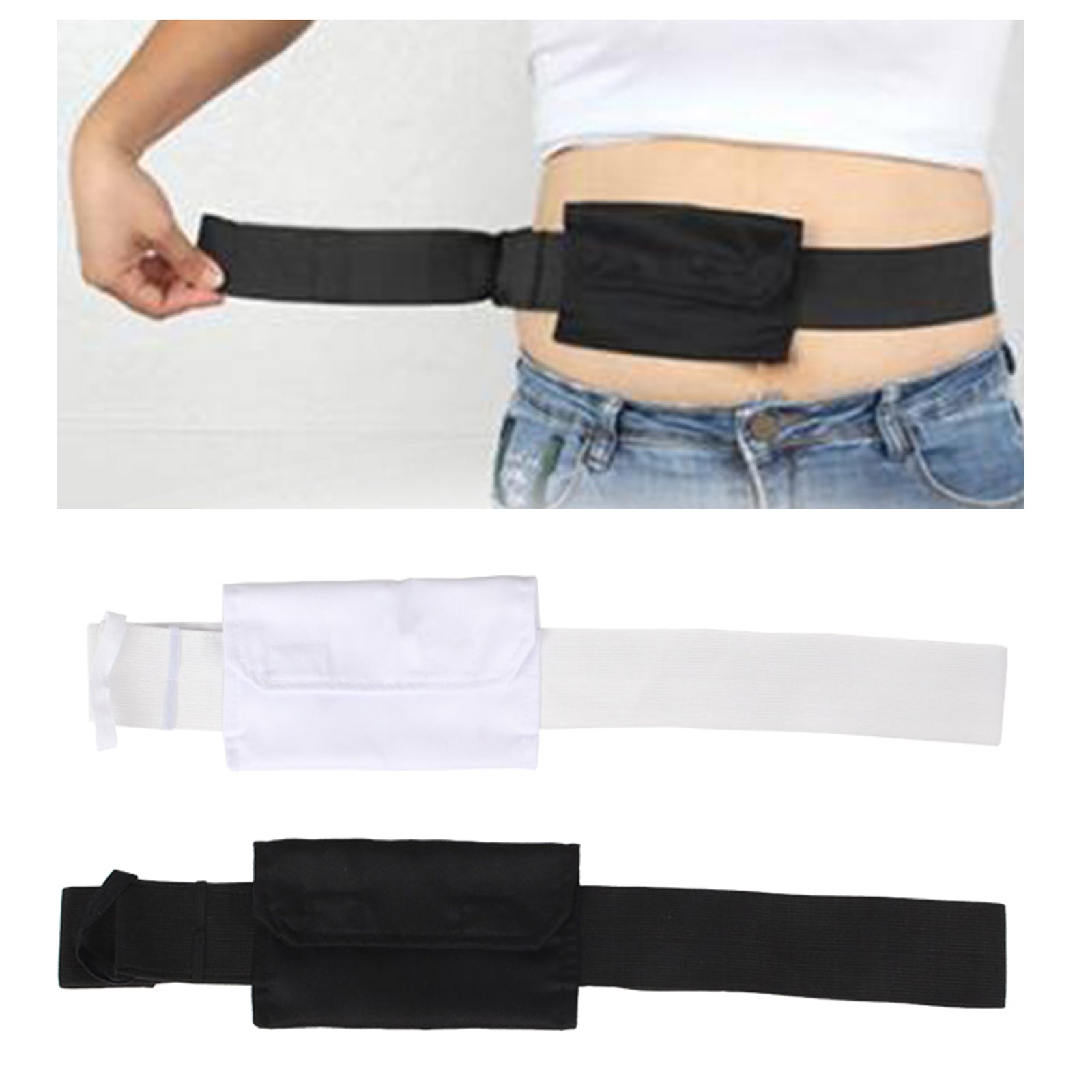 Feeding Tube Belt G Tubes Catheter Holder Peritoneal Dialysis Peg Waist Belt White