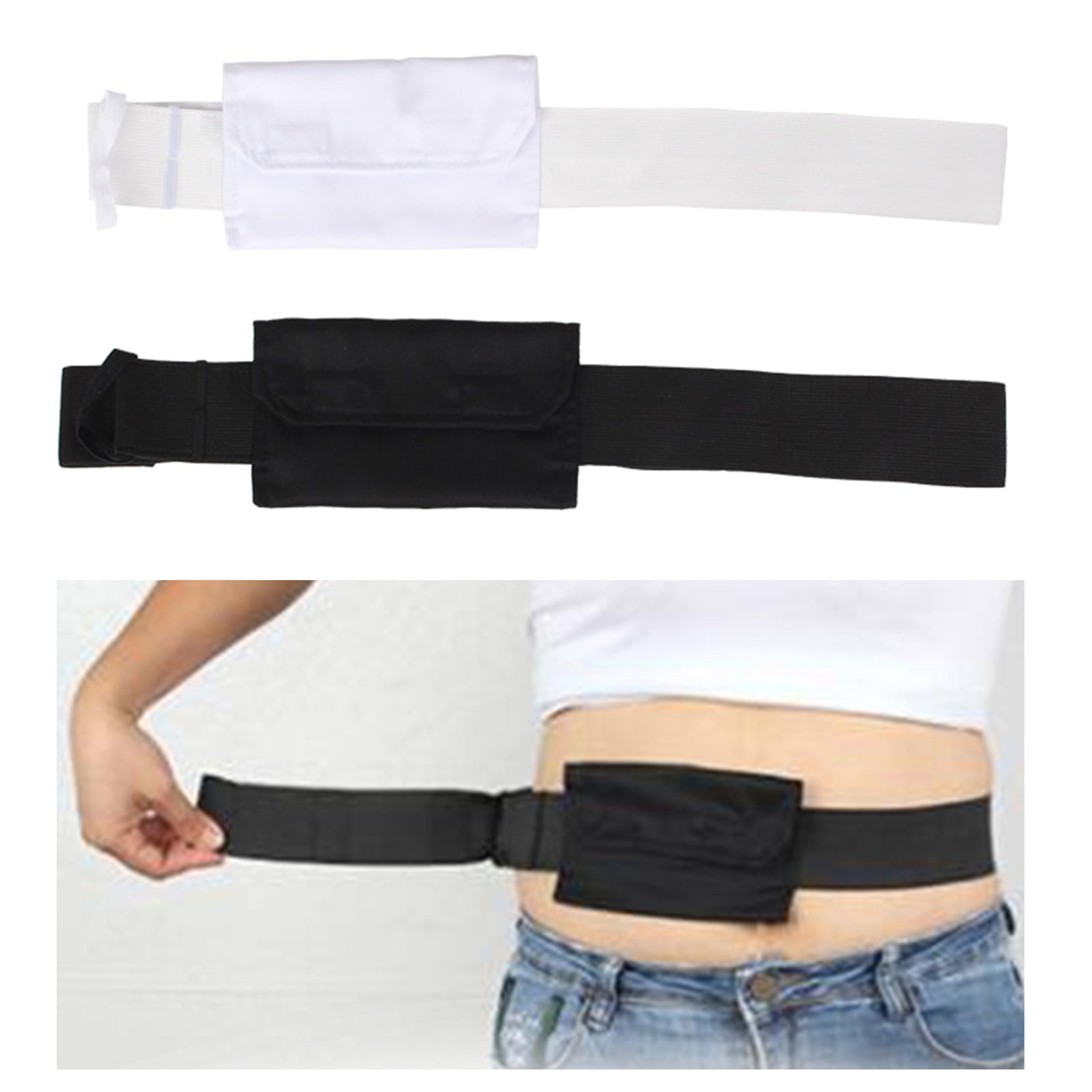 Feeding Tube Belt G Tubes Catheter Holder Peritoneal Dialysis Peg Waist Belt White