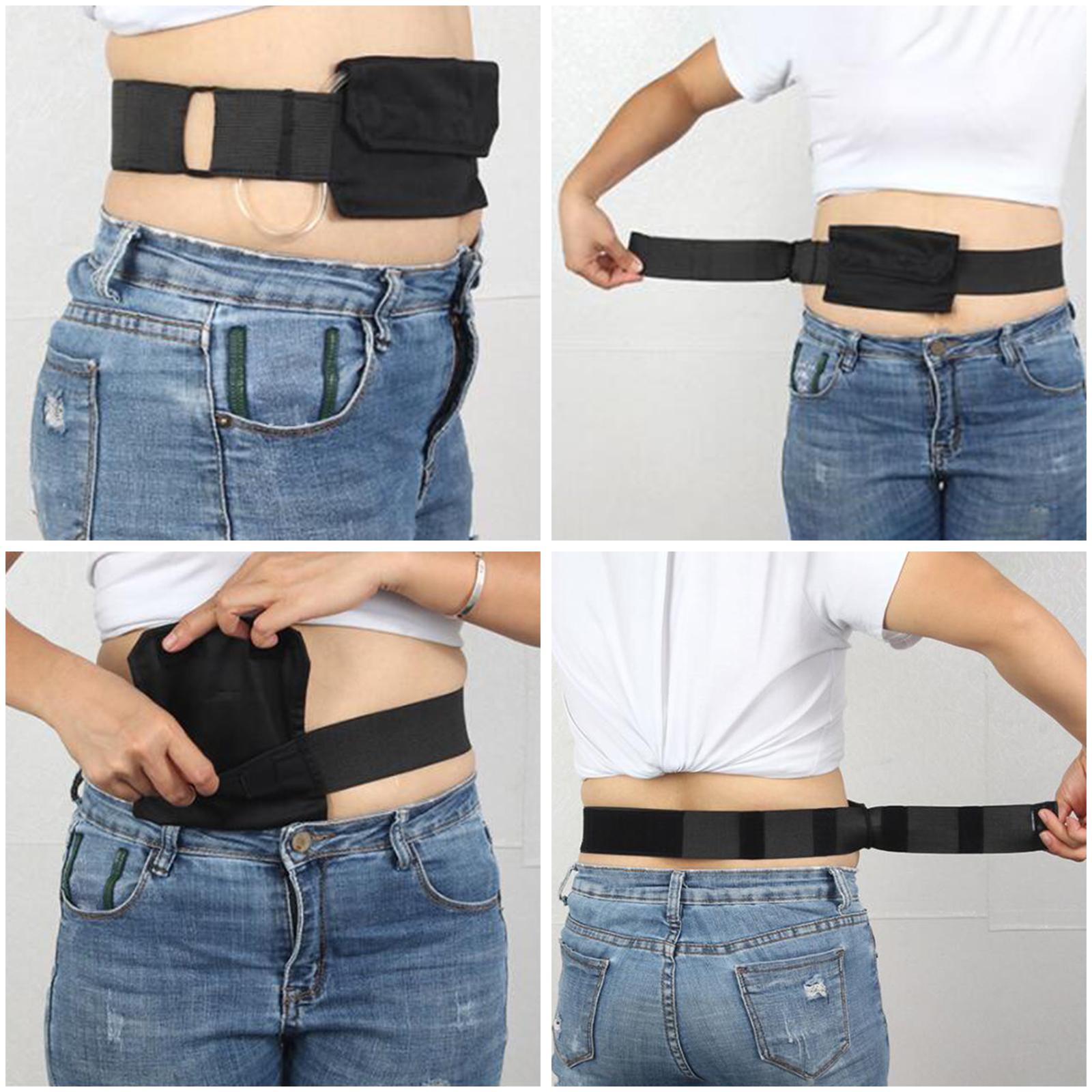 Feeding Tube Belt G Tubes Catheter Holder Peritoneal Dialysis Peg Waist Belt Black
