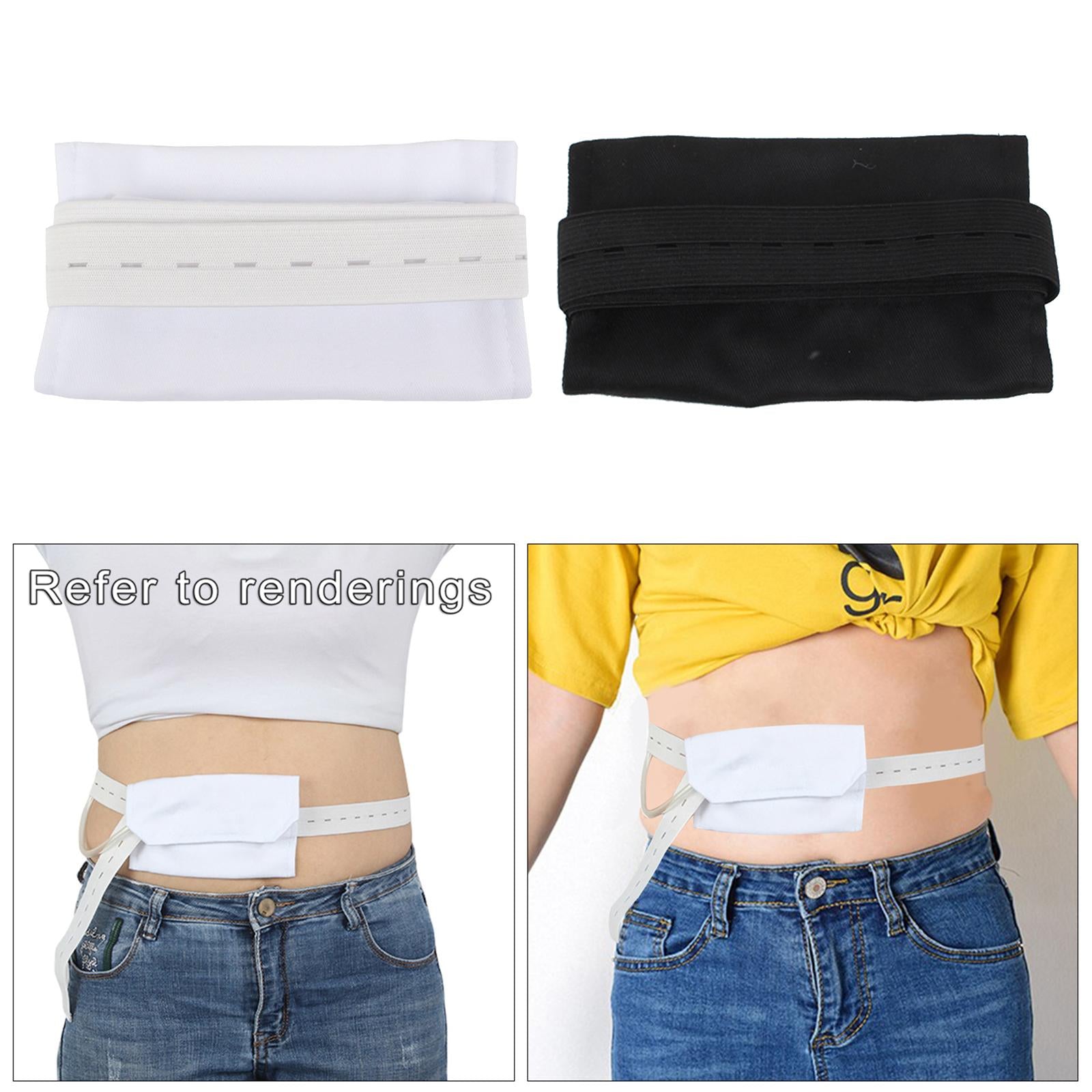 Abdominal Waist Belt Peg PD Feeding Tube G-Tube Holder Accessories Men white