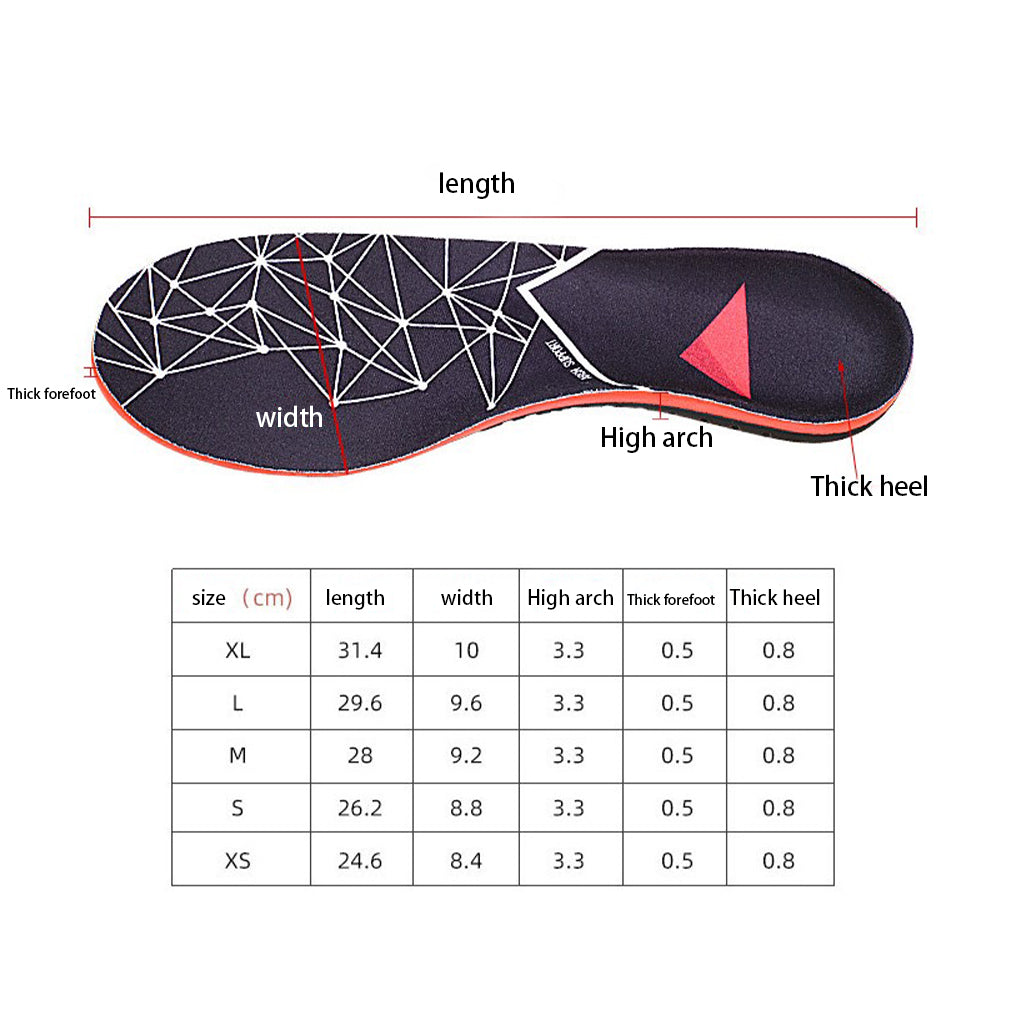 Arch Support Insoles Shoe Insoles Orthotic Insoles Cushion Boot Insoles M