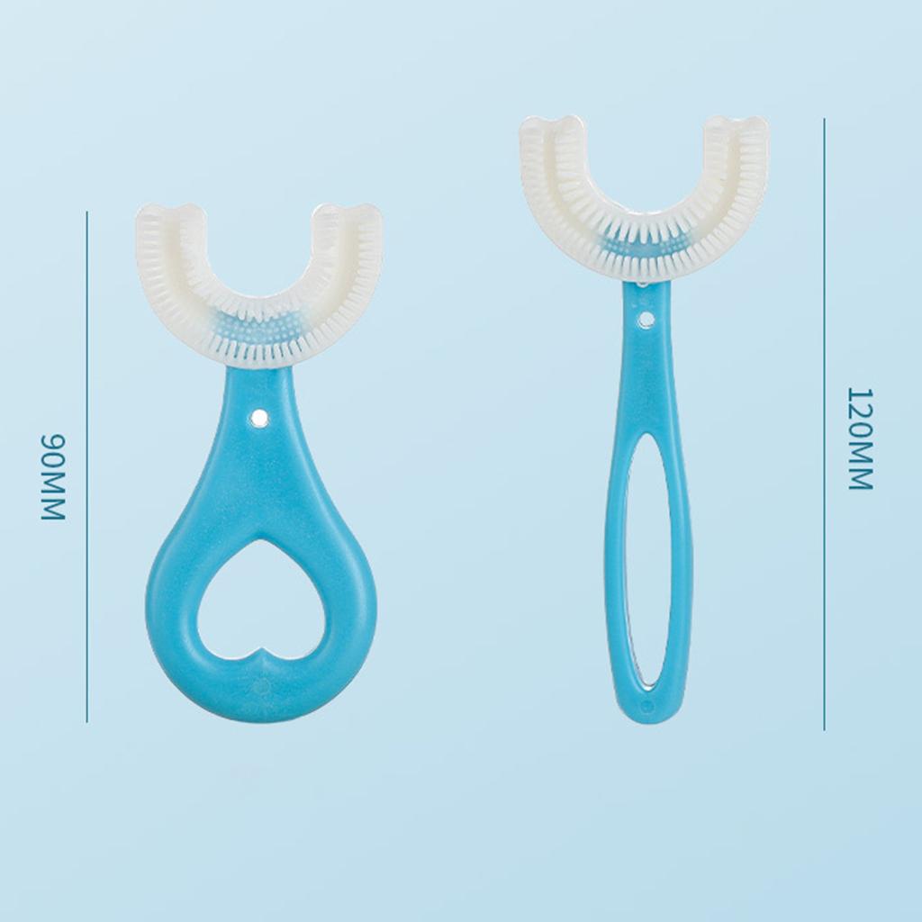 Kids Teeth Cleaning Manual Brush U-Shape Oral Tooth Cleaning Blue 2-6 years