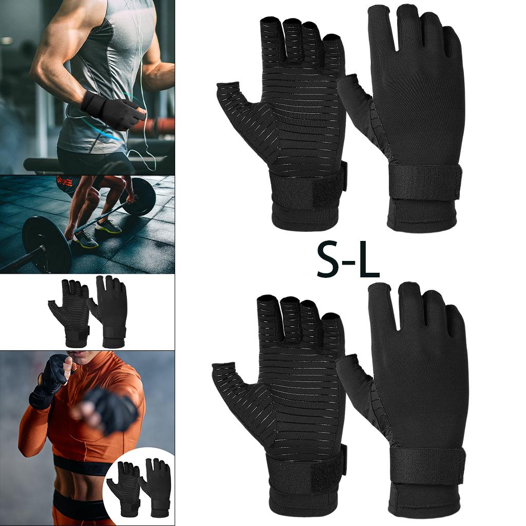 Copper Compression Gloves Women Men Relieve Carpal Tunnel Pain Exercise S