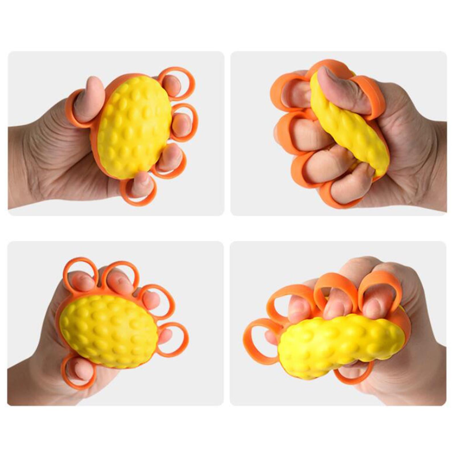 Hand Grip Ball Finger Force Training Oval for Elderly with five finger