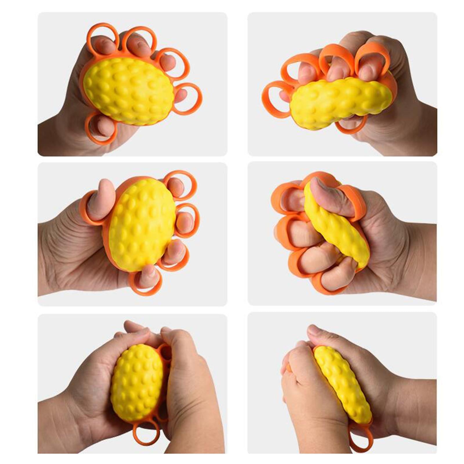 Hand Grip Ball Finger Force Training Oval for Elderly with five finger