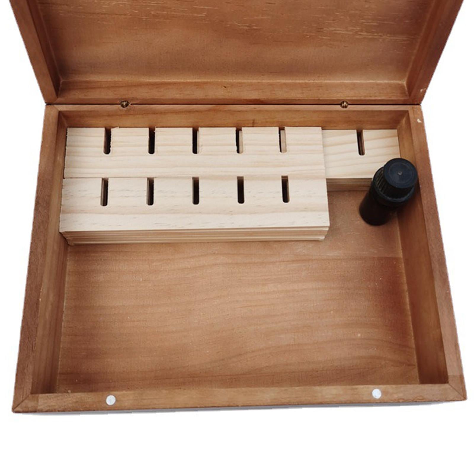 Portable Essential Oil Storage Box 48 Slots 5ml Collection Showing Wooden