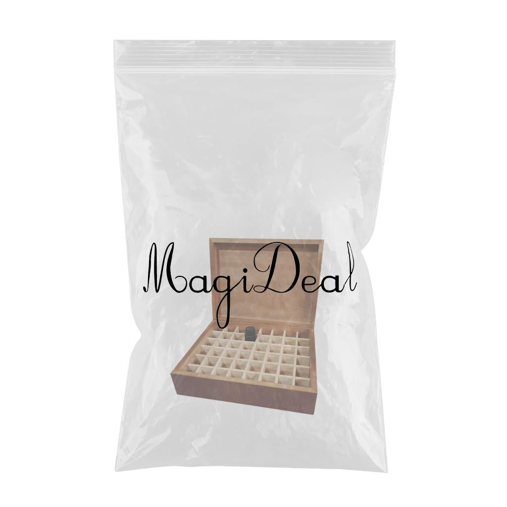 Portable Essential Oil Storage Box 48 Slots 5ml Collection Showing Wooden