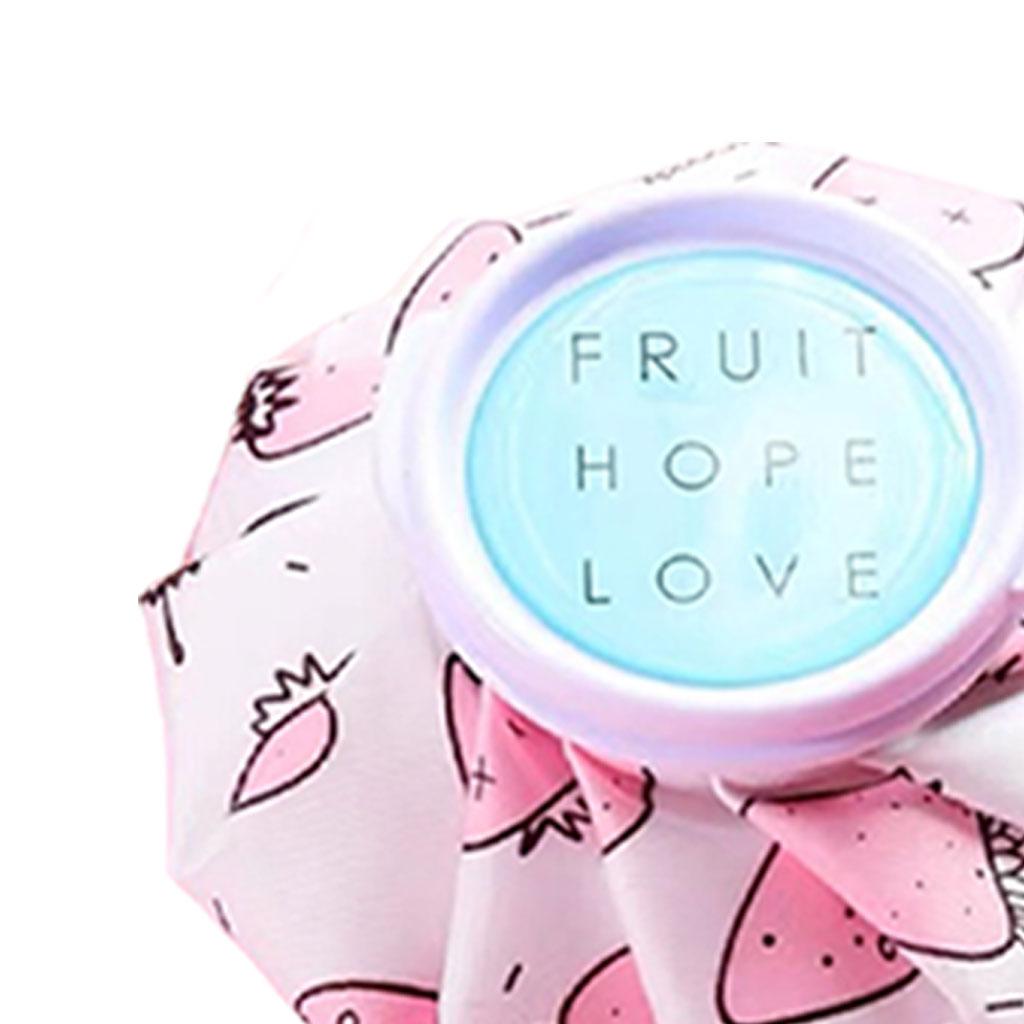 Hot Water Bottle Bag for Hand Warmer Menstrual Cramps Daily Home Supplies Strawberry