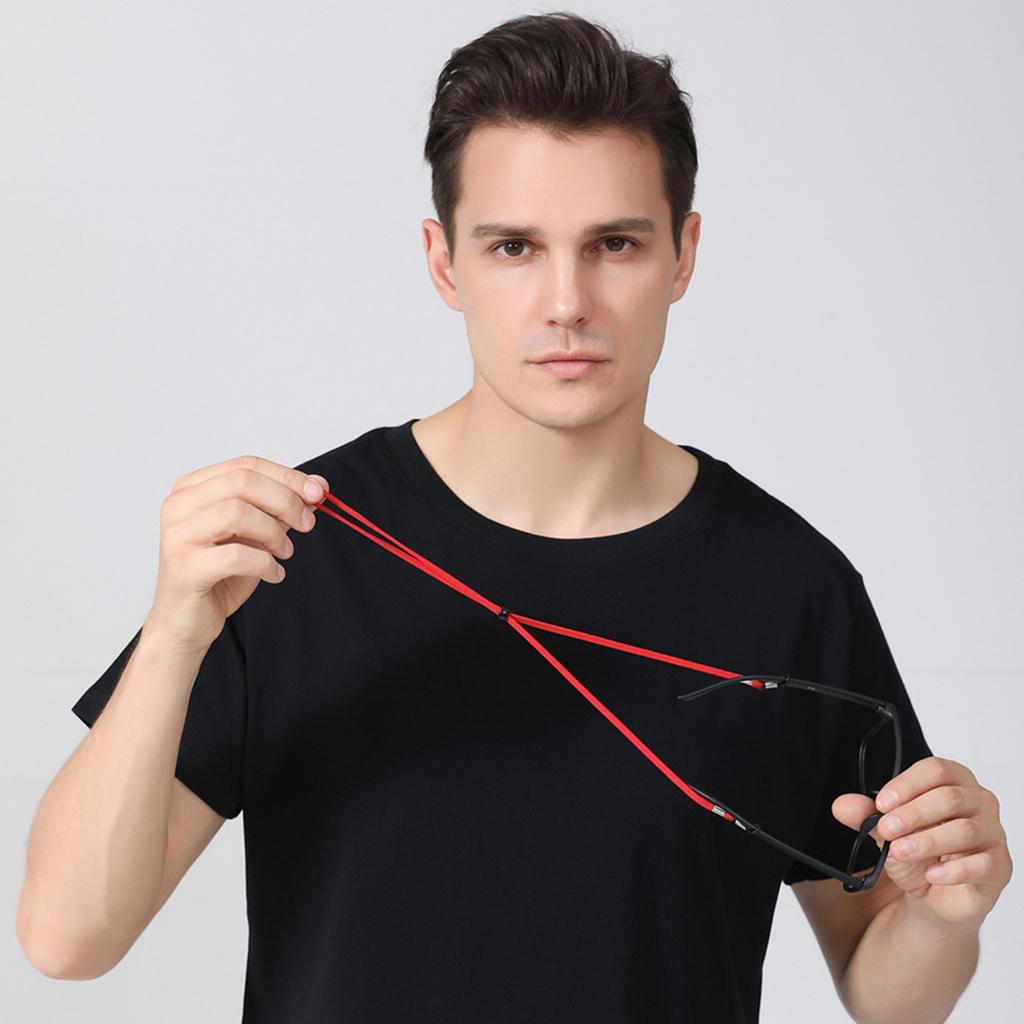 Eyeglass Strap Non-Slip Stretchy Universal Rope Eyewear Retainer Sports Red