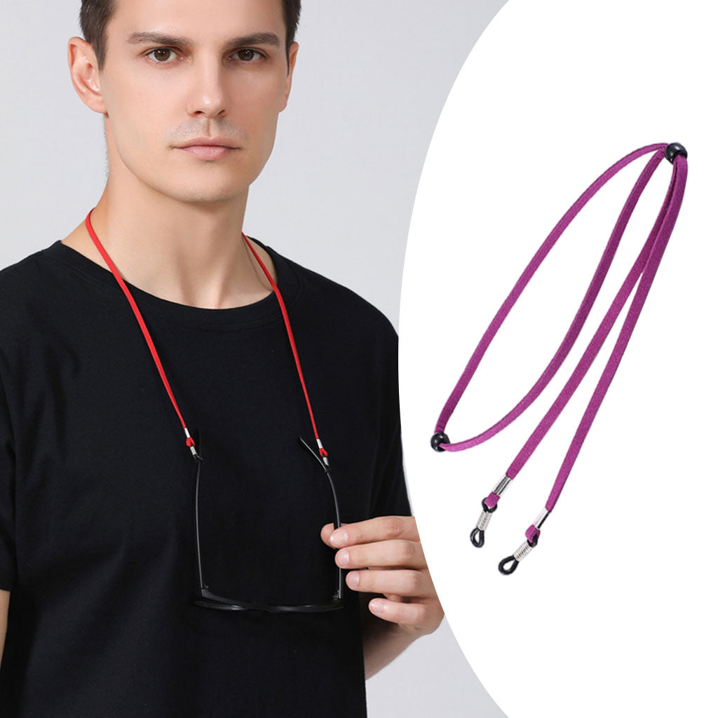 Eyeglass Strap Non-Slip Stretchy Universal Rope Eyewear Retainer Sports Purple
