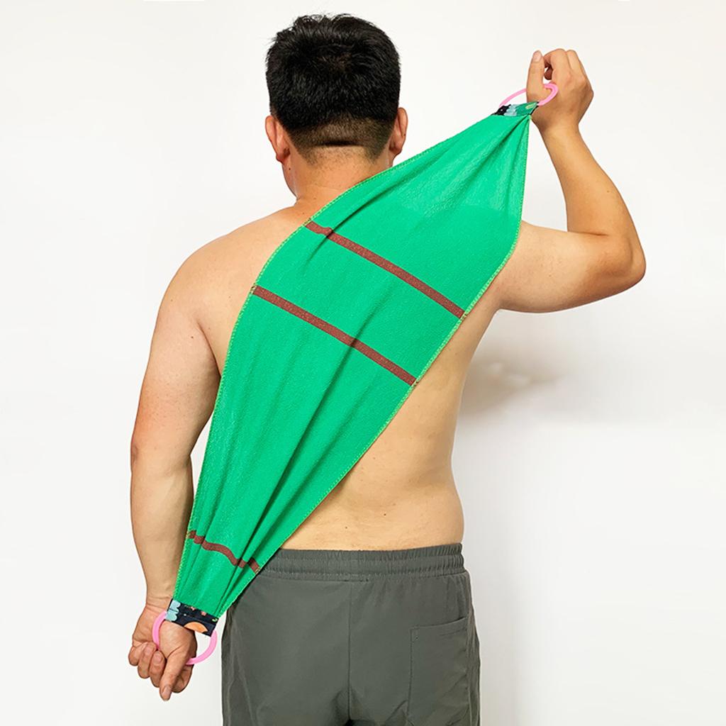 Exfoliating Washcloth Bath Towel Deep Clean Skin Back Scrub Massage Green
