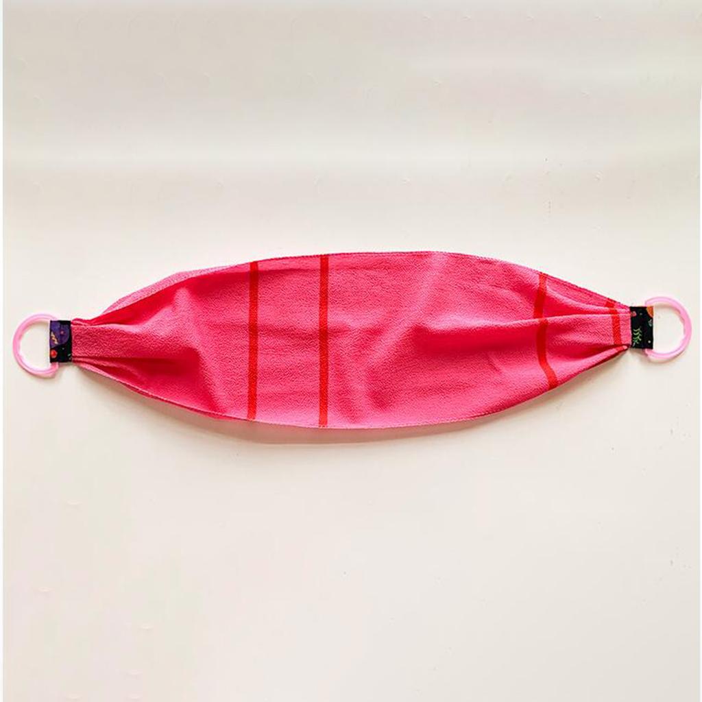 Exfoliating Washcloth Bath Towel Deep Clean Skin Back Scrub Massage Pink