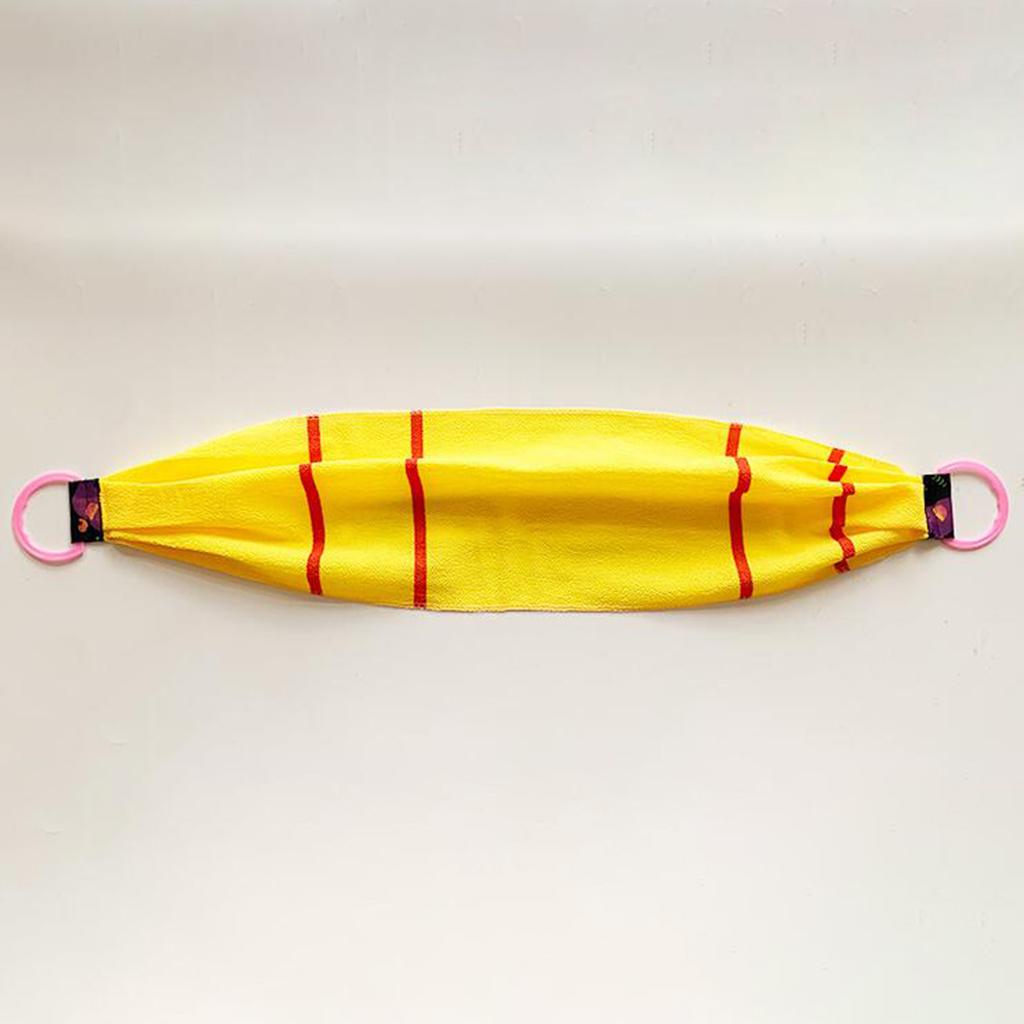 Exfoliating Washcloth Bath Towel Deep Clean Skin Back Scrub Massage Yellow