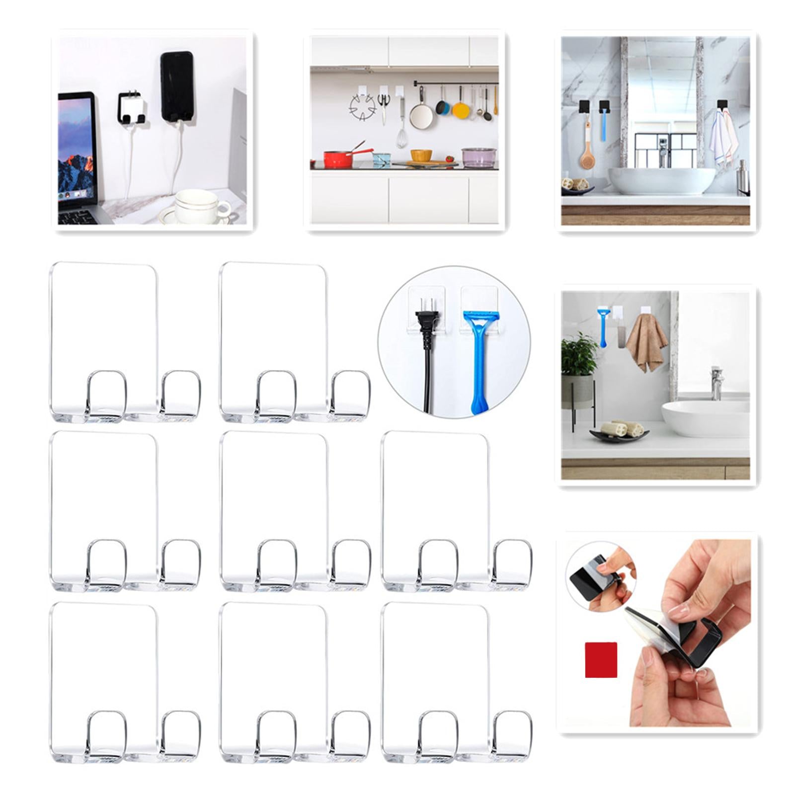 Razor Rack Hook Set Multi Purpose for Household Storage Holders transparent