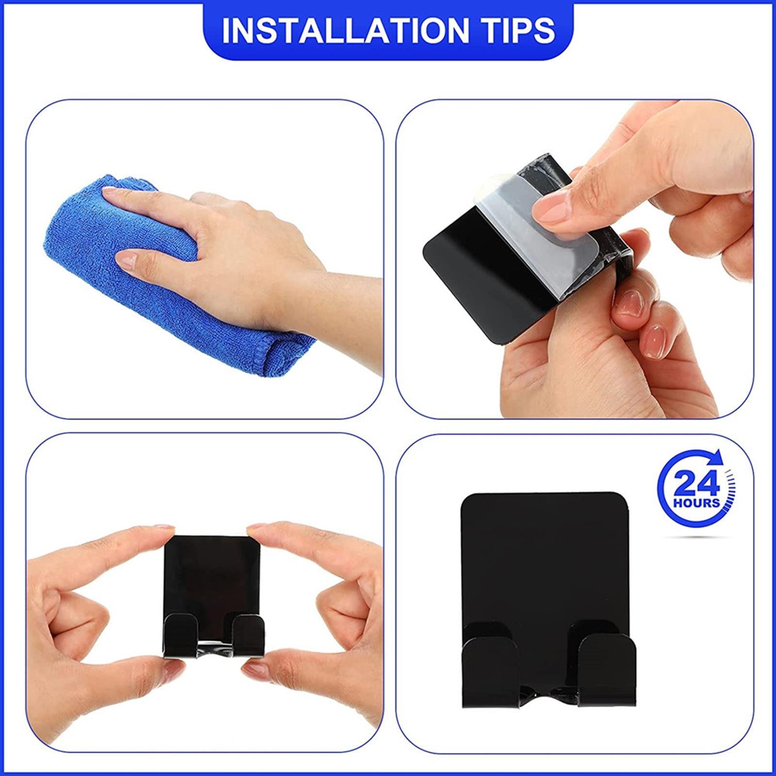 Razor Rack Hook Set Multi Purpose for Household Storage Holders black