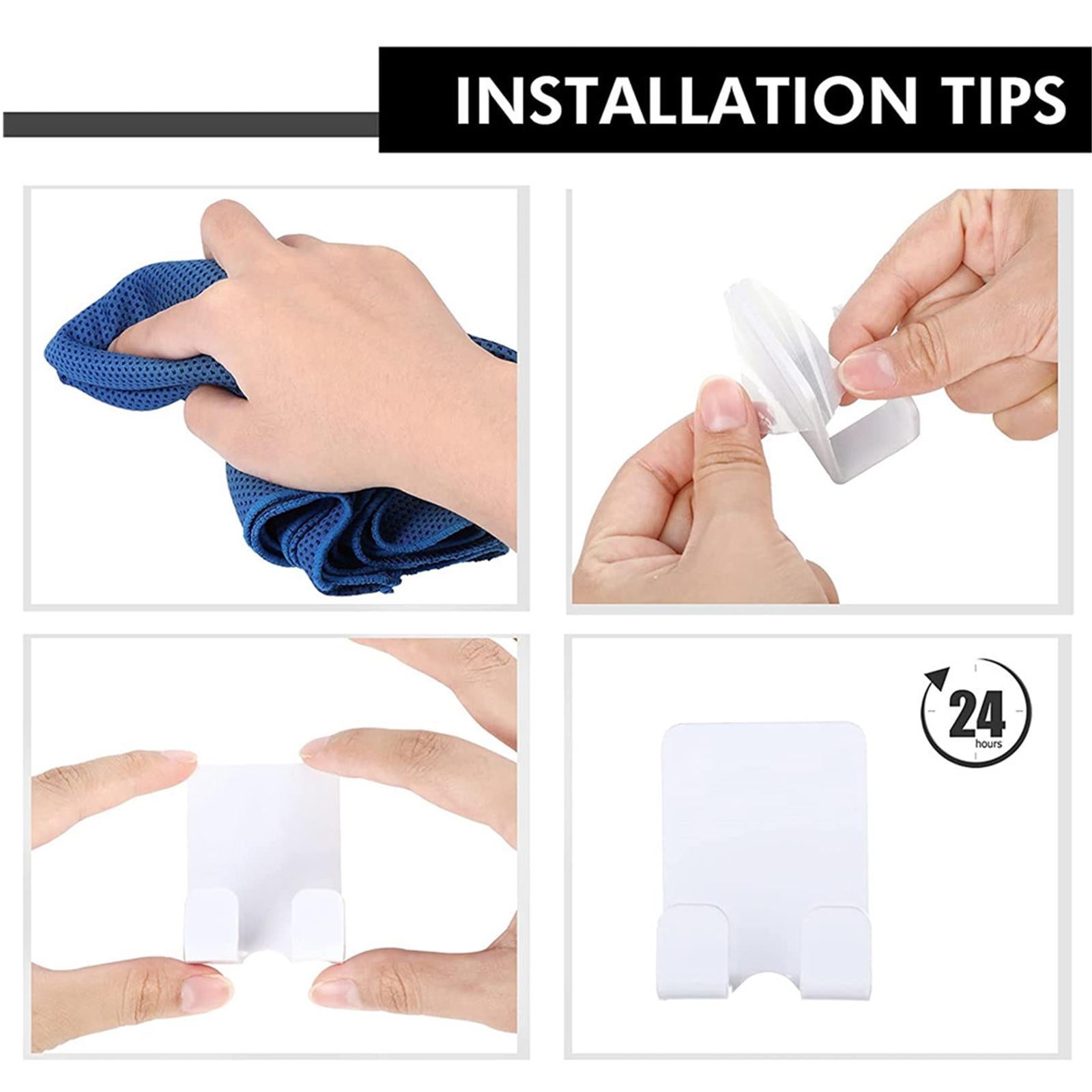 Razor Rack Hook Set Multi Purpose for Household Storage Holders White