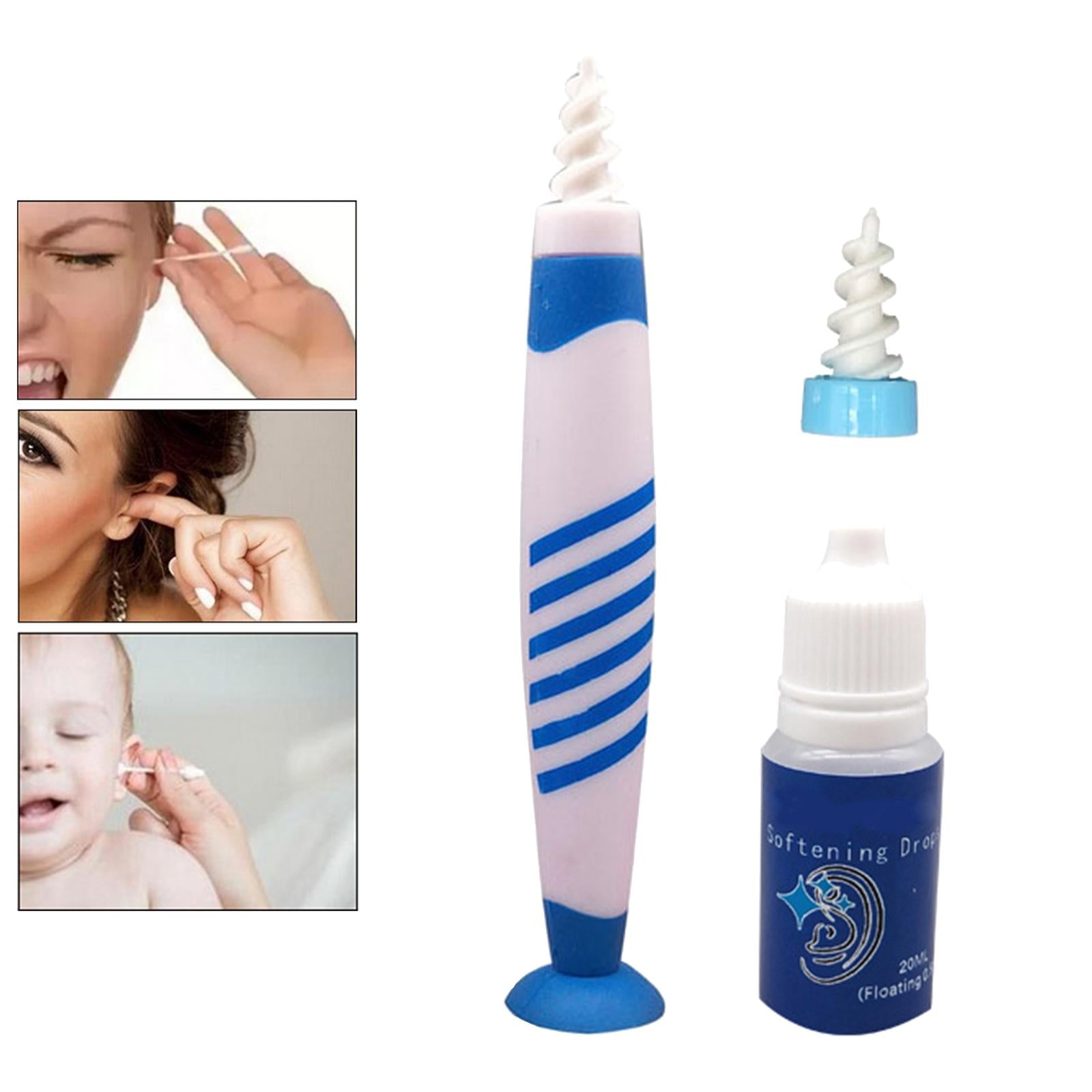 Safe Ear Wax Remover Ear Plugs Hearing Aid Health Soft Reusable for Kids Blue Stripe