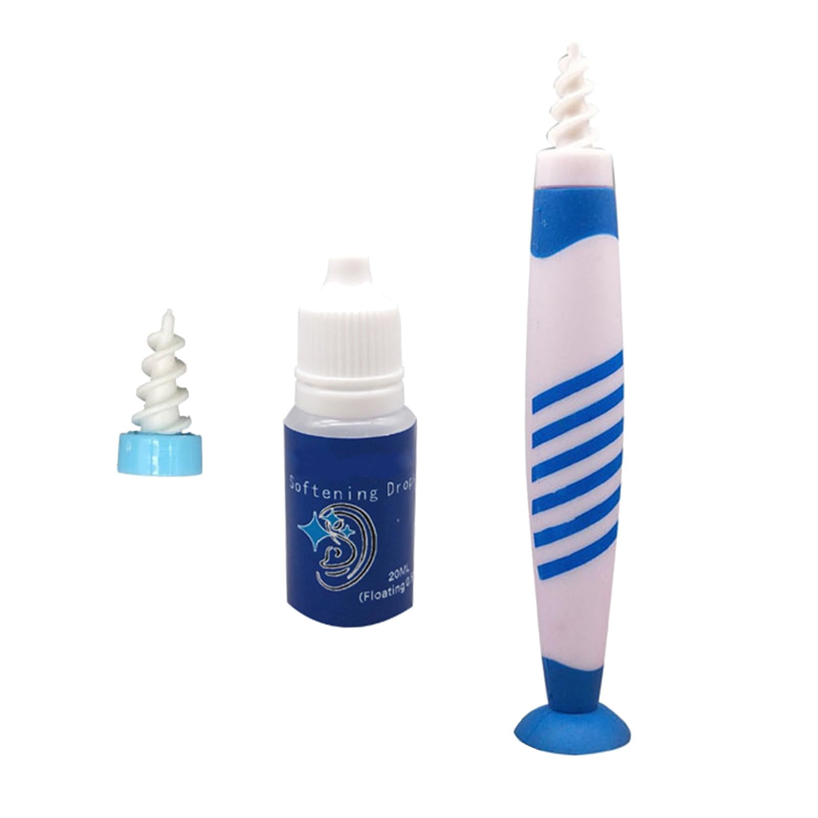 Safe Ear Wax Remover Ear Plugs Hearing Aid Health Soft Reusable for Kids Blue Stripe