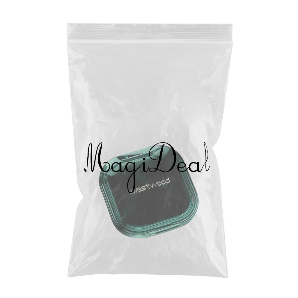 Portable Medicine Pill Box Moisture Proof for Pills 4 Grids green