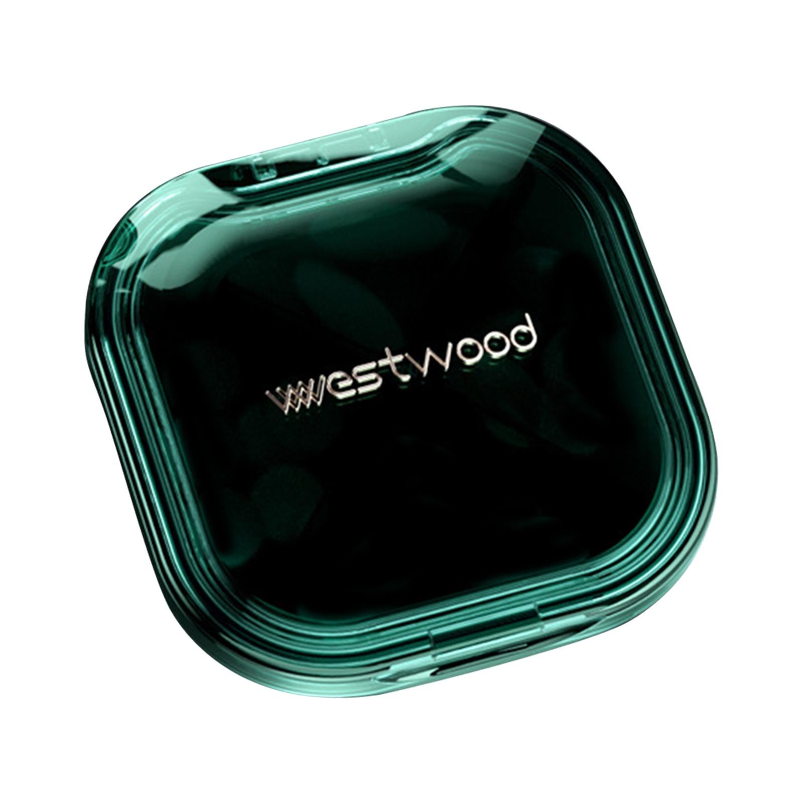 Portable Medicine Pill Box Moisture Proof for Pills 4 Grids green