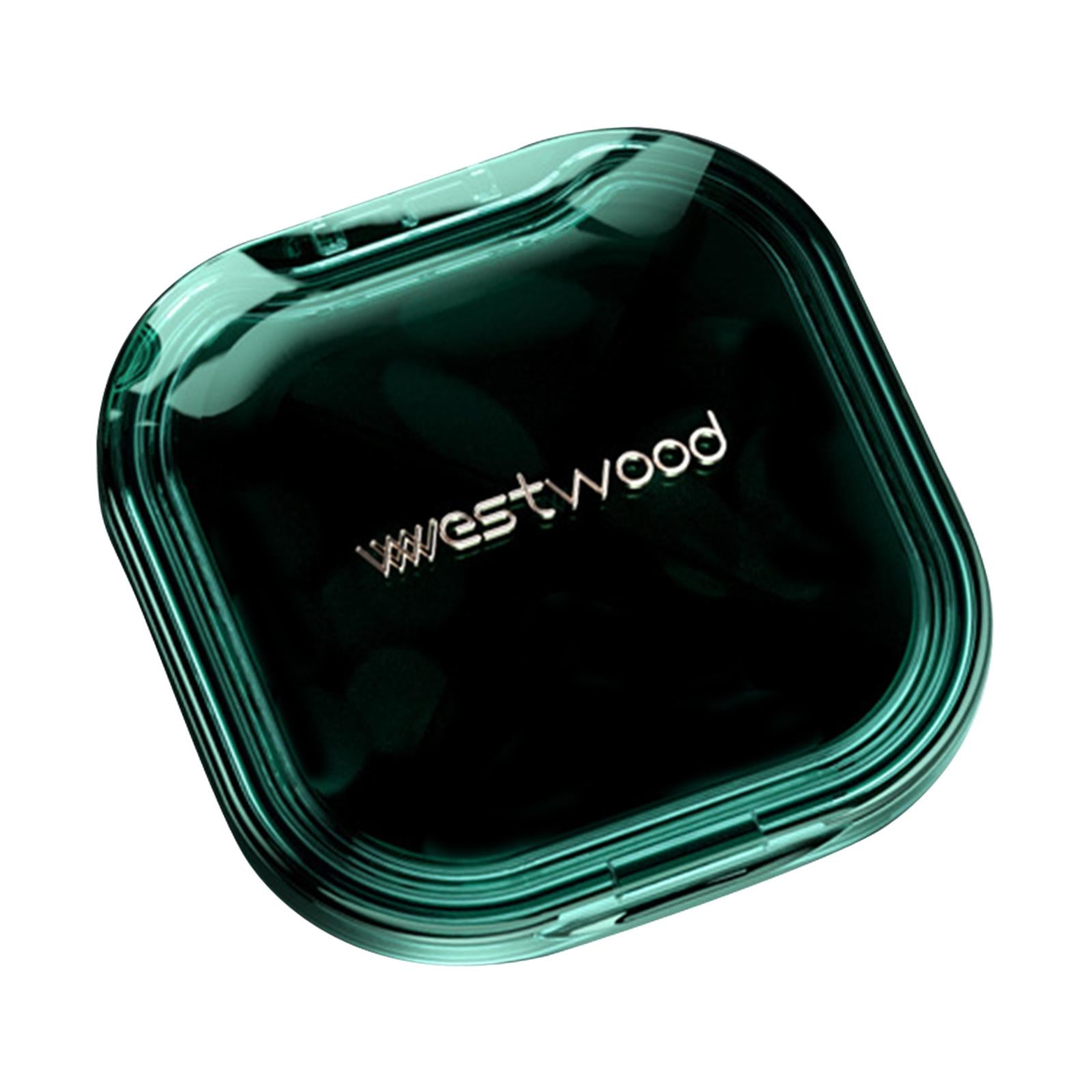 Portable Medicine Pill Box Moisture Proof for Pills 4 Grids green