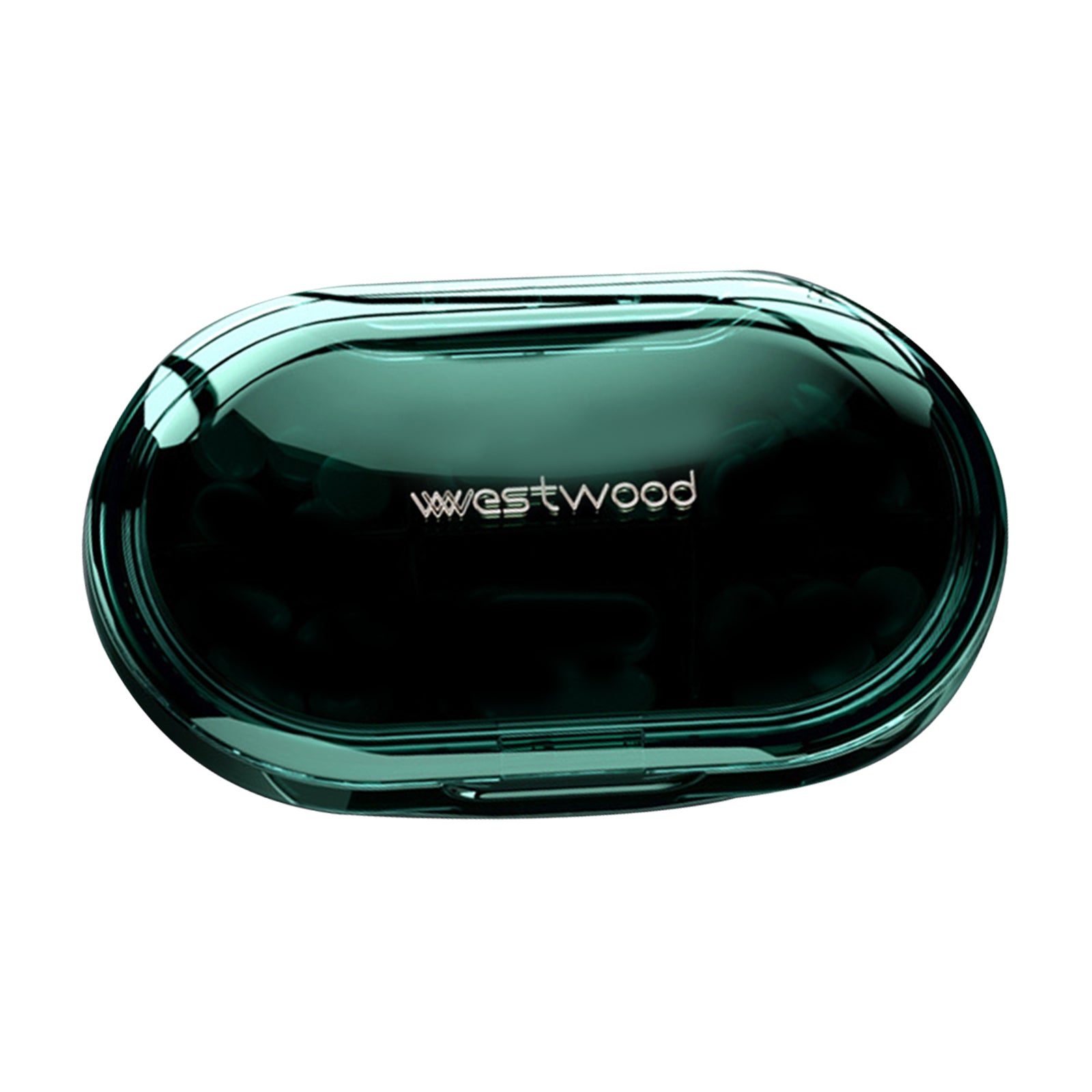 Portable Medicine Pill Box Moisture Proof for Pills 6 Grids green