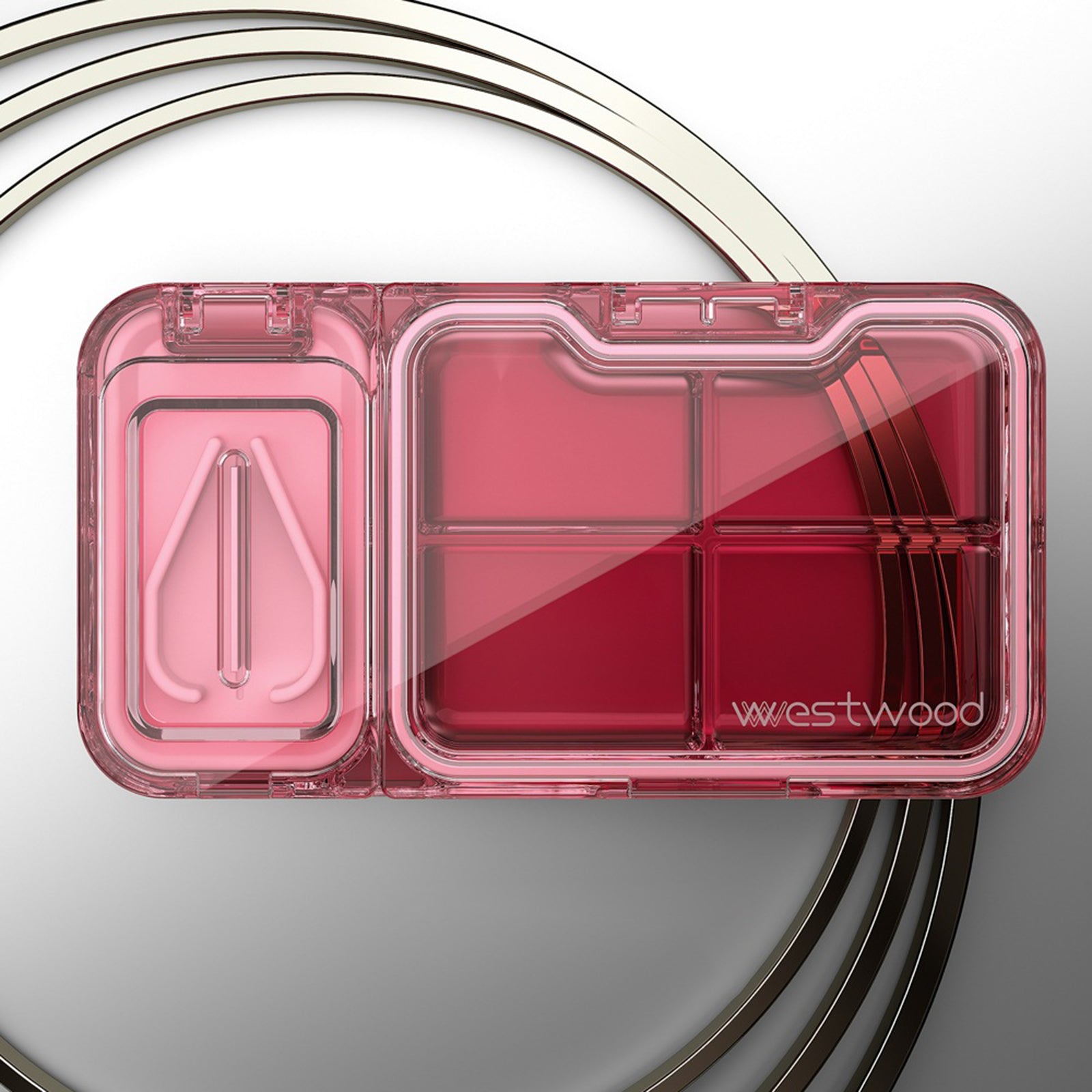 Portable Medicine Pill Box Moisture Proof for Pills Cut pill box red