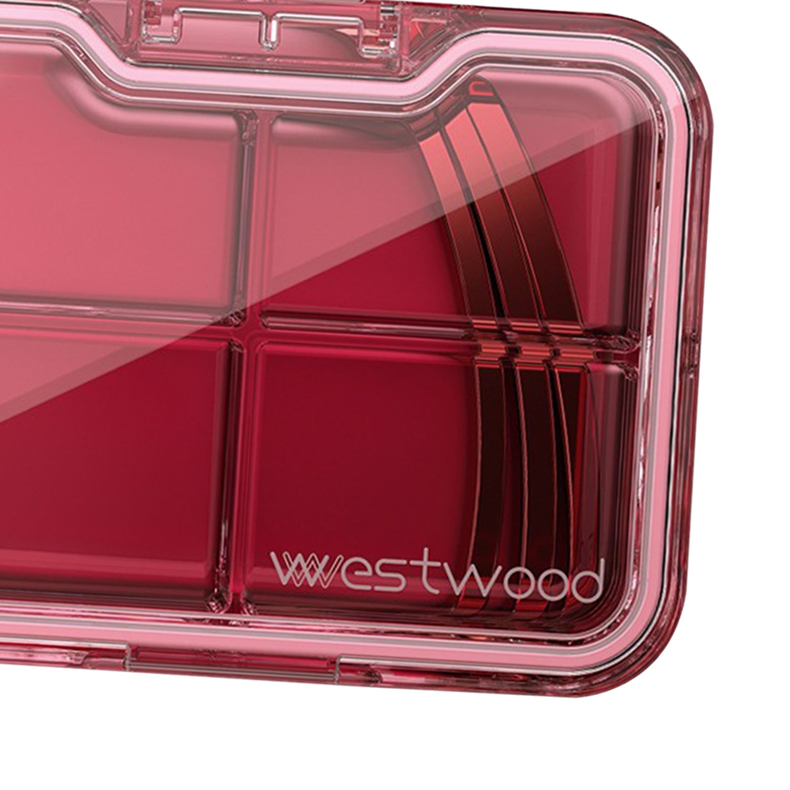 Portable Medicine Pill Box Moisture Proof for Pills Cut pill box red