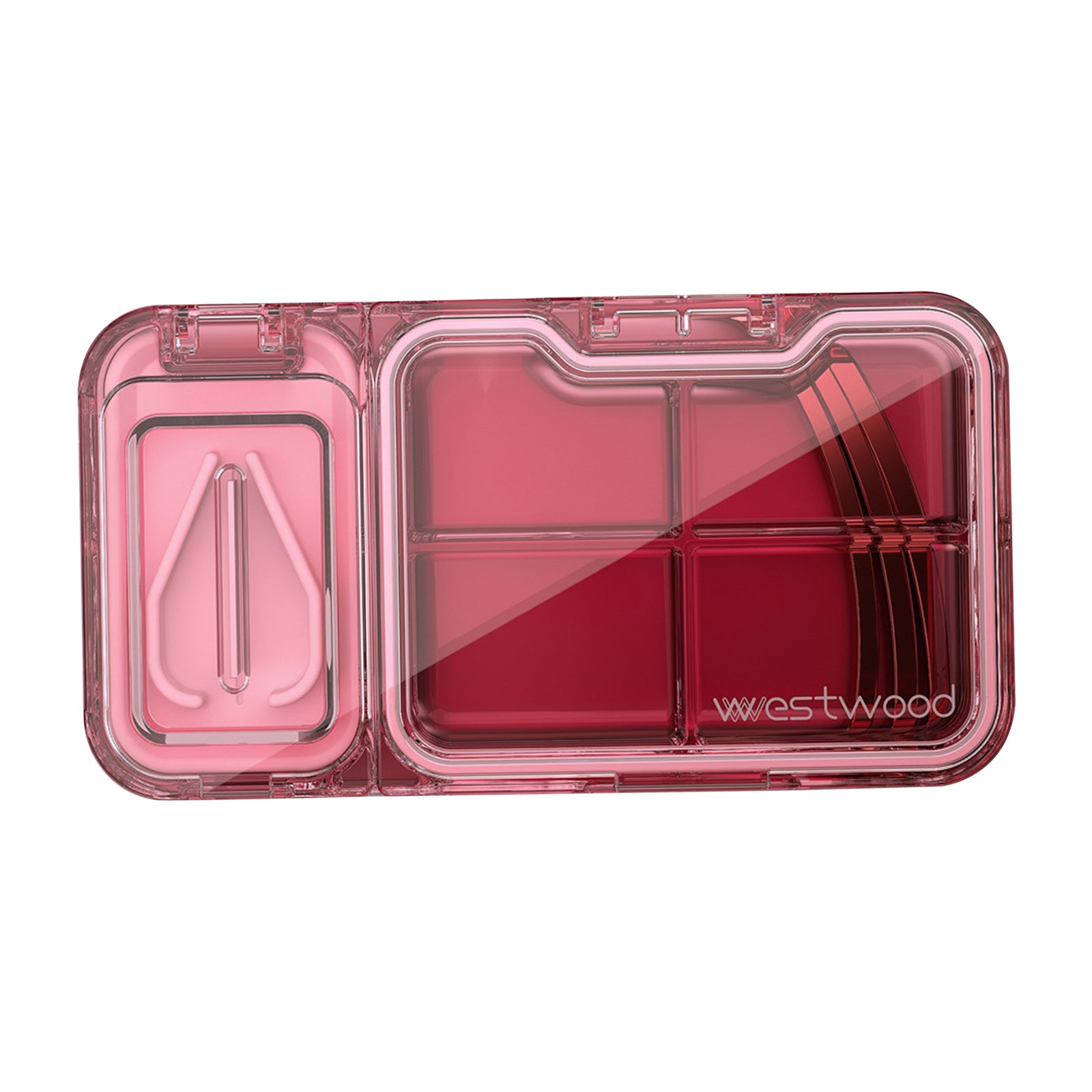 Portable Medicine Pill Box Moisture Proof for Pills Cut pill box red