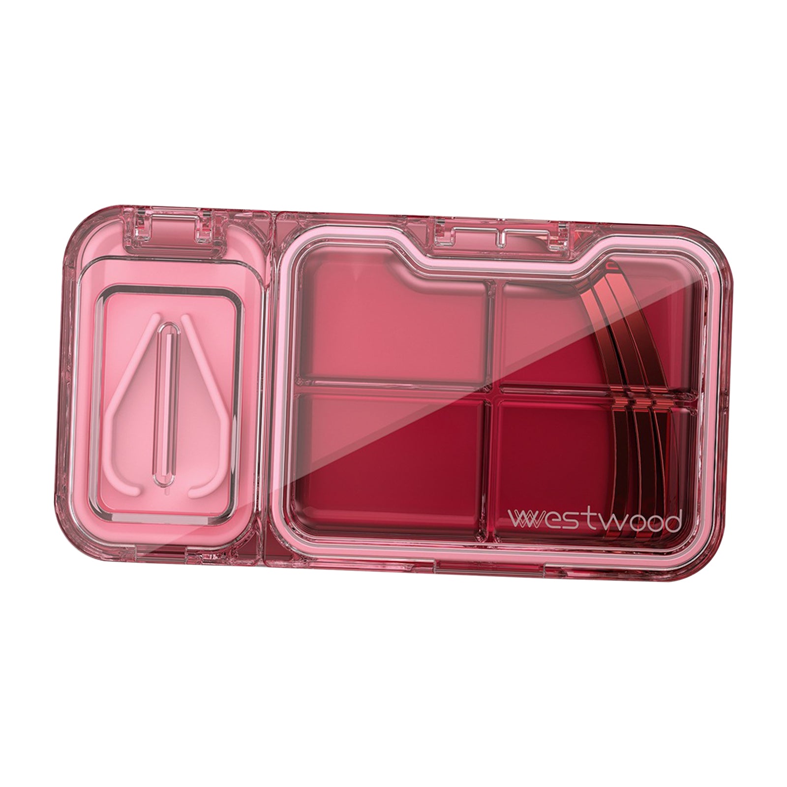 Portable Medicine Pill Box Moisture Proof for Pills Cut pill box red