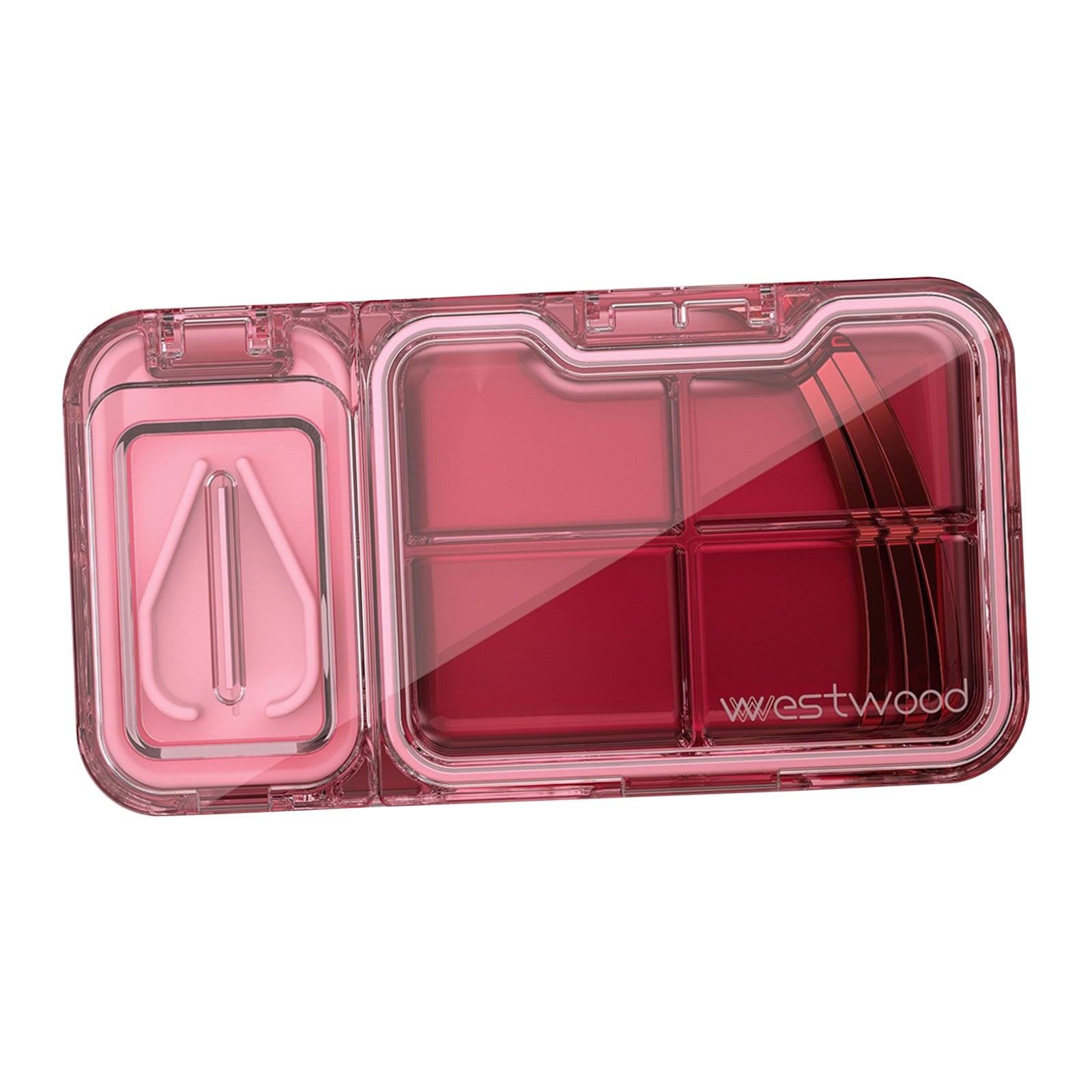 Portable Medicine Pill Box Moisture Proof for Pills Cut pill box red