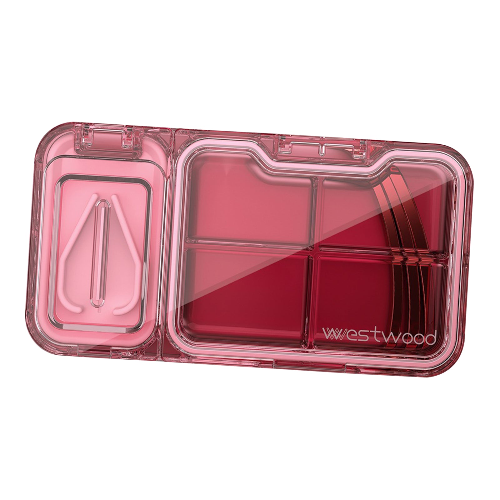 Portable Medicine Pill Box Moisture Proof for Pills Cut pill box red