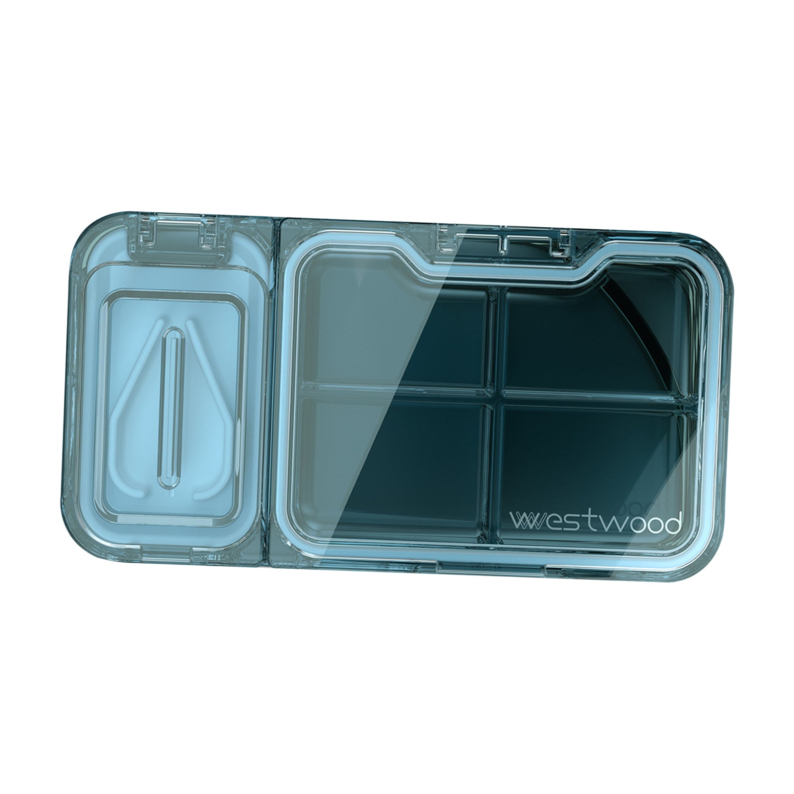 Portable Medicine Pill Box Moisture Proof for Pills Cut pill box blue