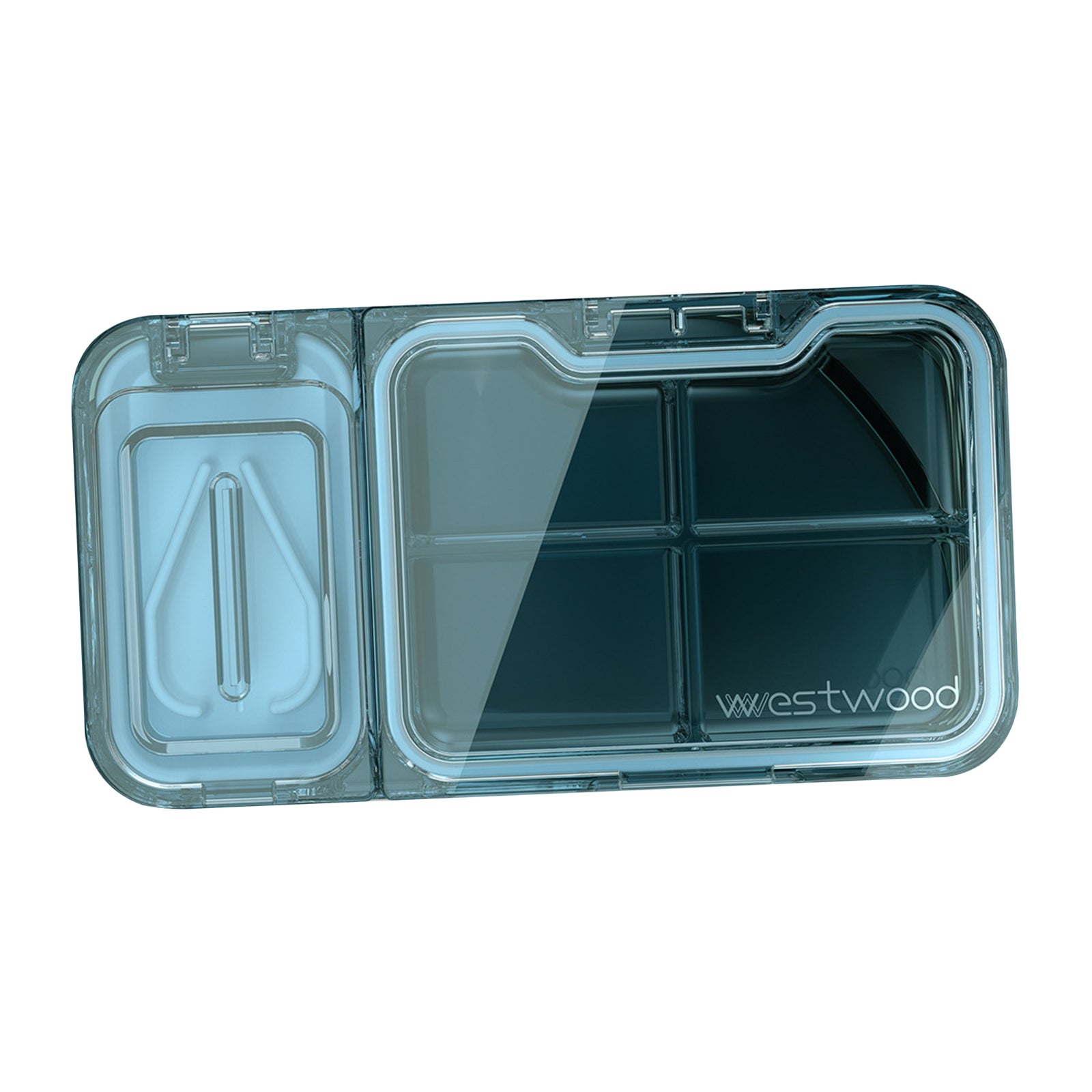Portable Medicine Pill Box Moisture Proof for Pills Cut pill box blue