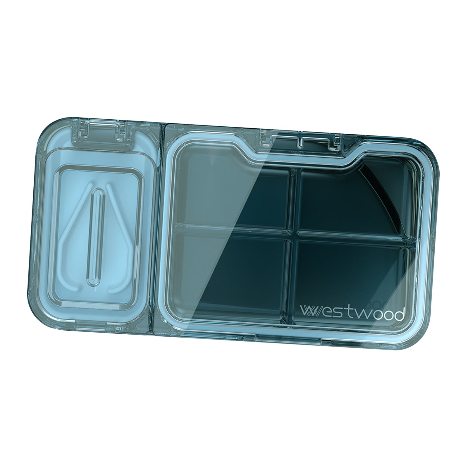 Portable Medicine Pill Box Moisture Proof for Pills Cut pill box blue