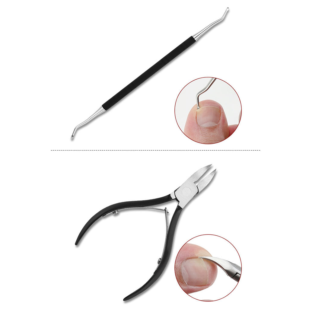 Nail Clippers Set Toenail Nipper Hard Nails Trimmer Trim Thick Nails Black