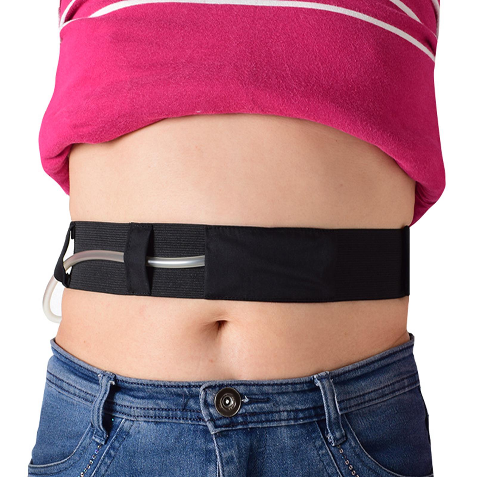Abdominal Dialysis Belt Adjustable Soft for Peritoneal Women Men Black M