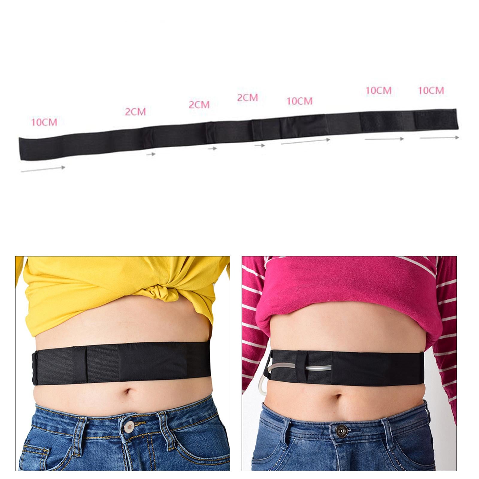 Abdominal Dialysis Belt Adjustable Soft for Peritoneal Women Men Black M