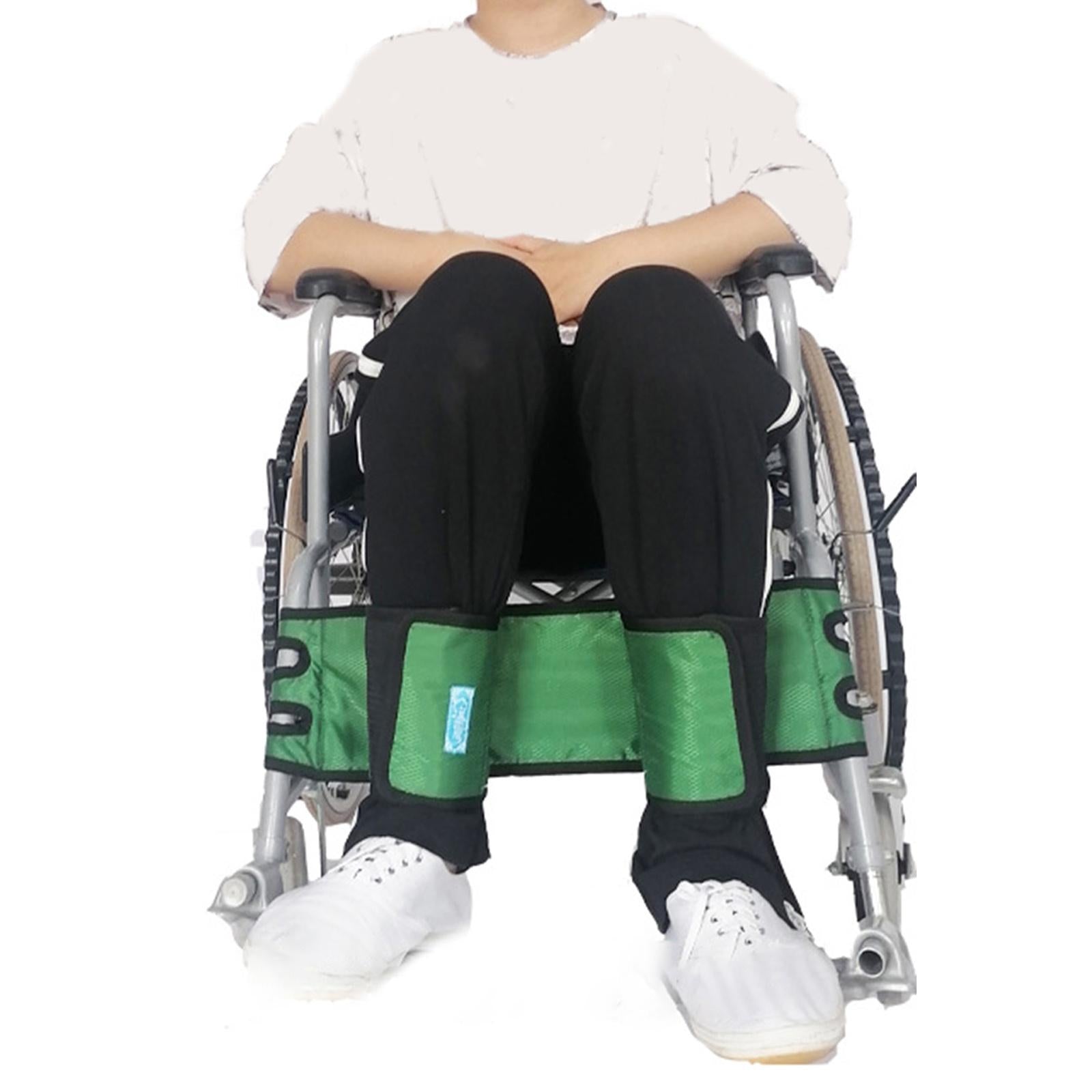 Wheelchair Footrest Leg Support Straps Adjustable for Elderly Adult Red