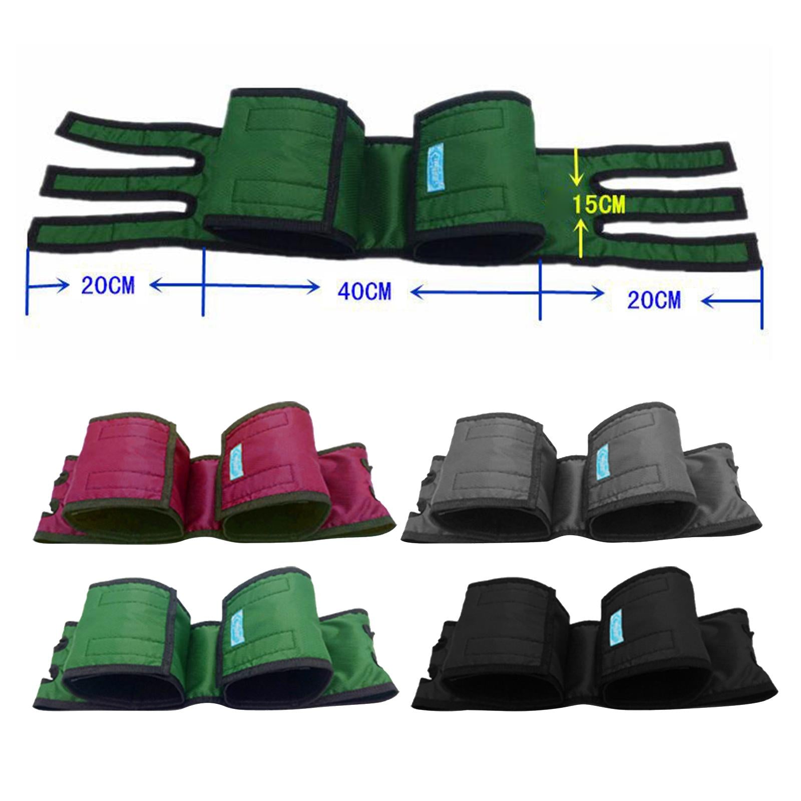 Wheelchair Footrest Leg Support Straps Adjustable for Elderly Adult Red