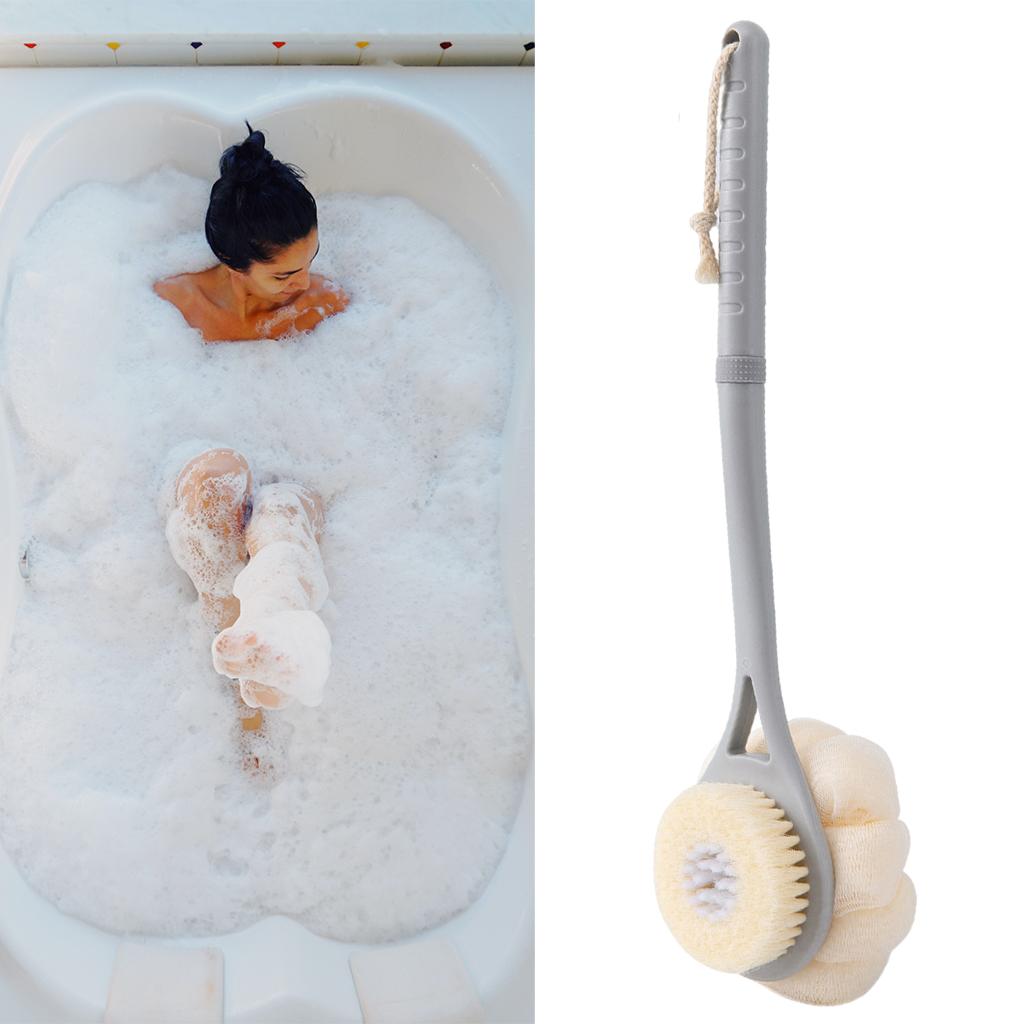 Bath Brush Exfoliating Body Clean Gentle Massage for Shower Adult Men gray