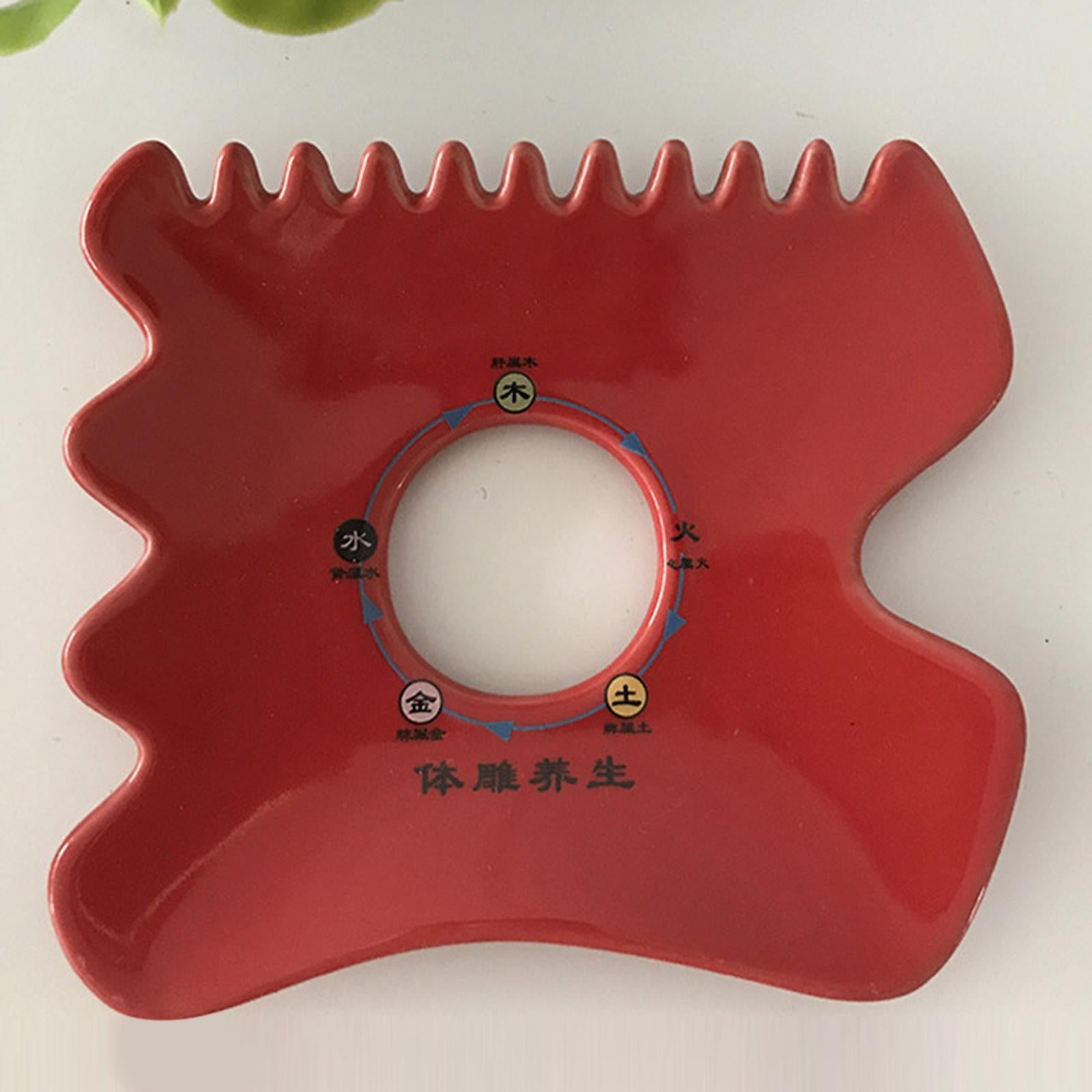 Scraping Board Skincare Sets for Shoulders Feet Relieve Muscle Tensions Red