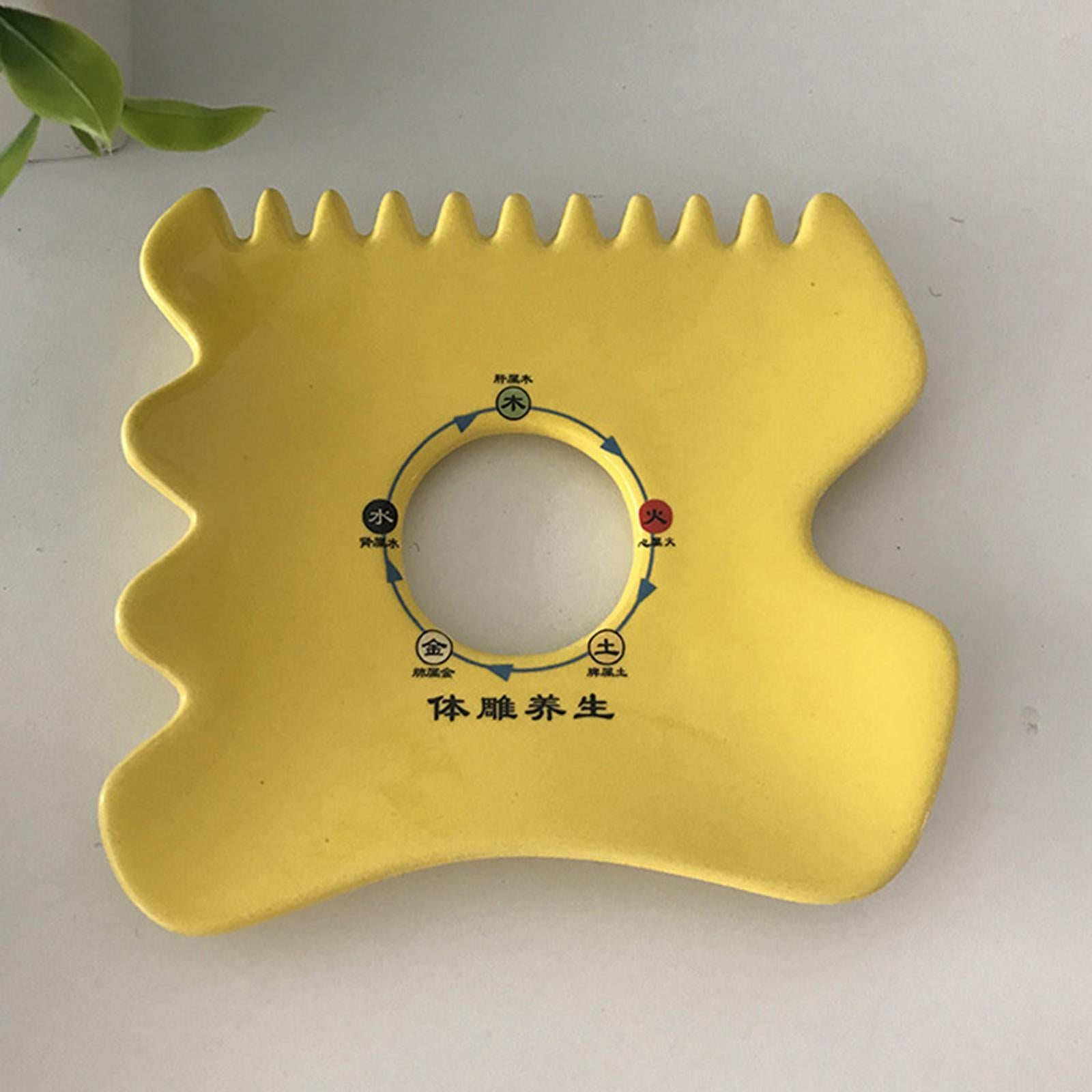 Scraping Board Skincare Sets for Shoulders Feet Relieve Muscle Tensions Yellow